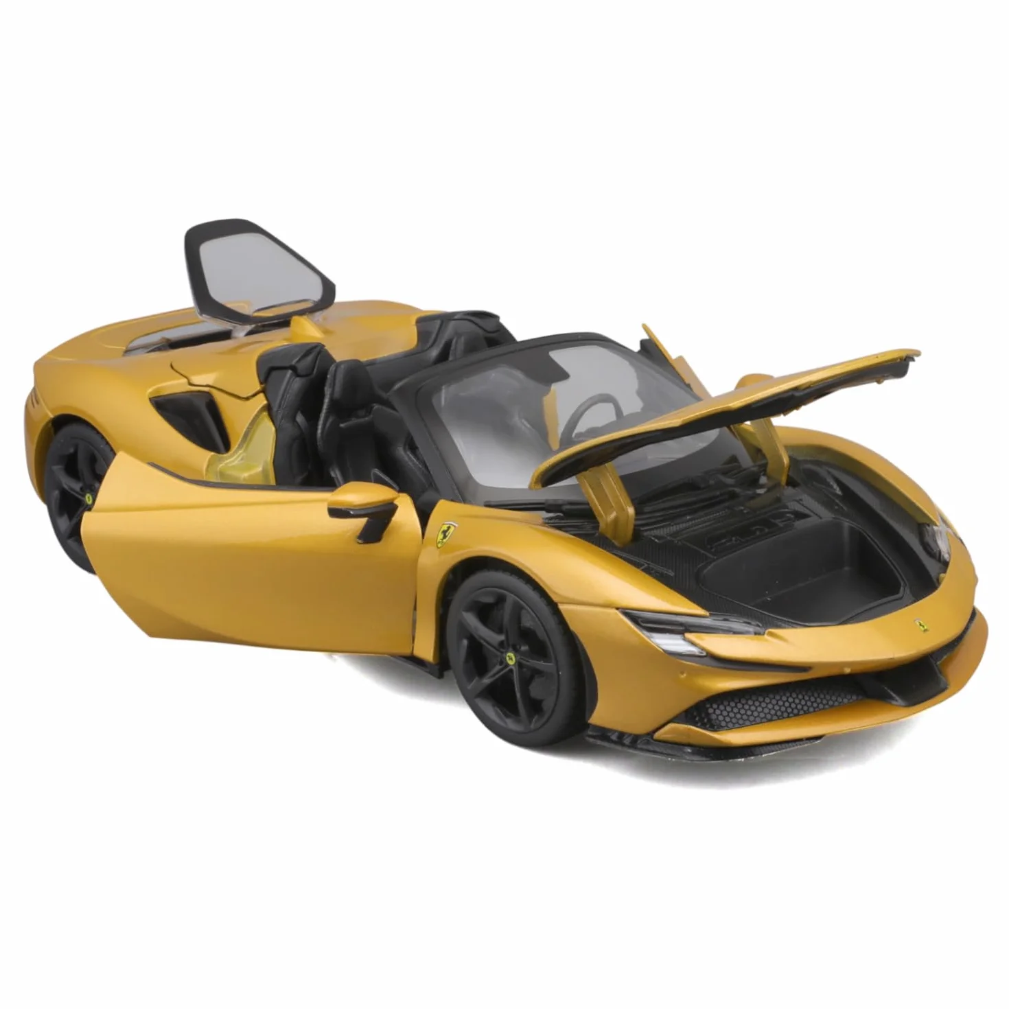 Burago- May Cheong GROUP-BBURAGO-1/18 Ferrari-SF 90 Spider-Gold-Pojazd dziecięcy od 3 lat-16016, 16016