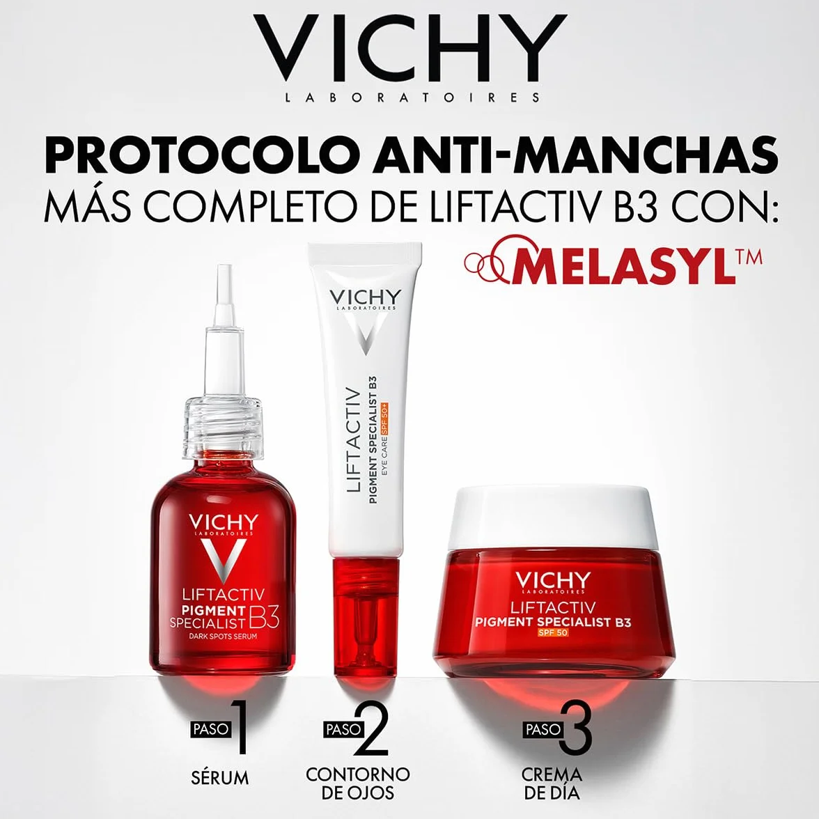 Vichy Liftactiv Pigment Specialist B3 LSF50+, krem pod oczy przeciw przebarwieniom z melasylem i niacynamidem, przeciwdziała cieniom pod oczami, dla bardziej równomiernego obszaru oczu, 15 ml