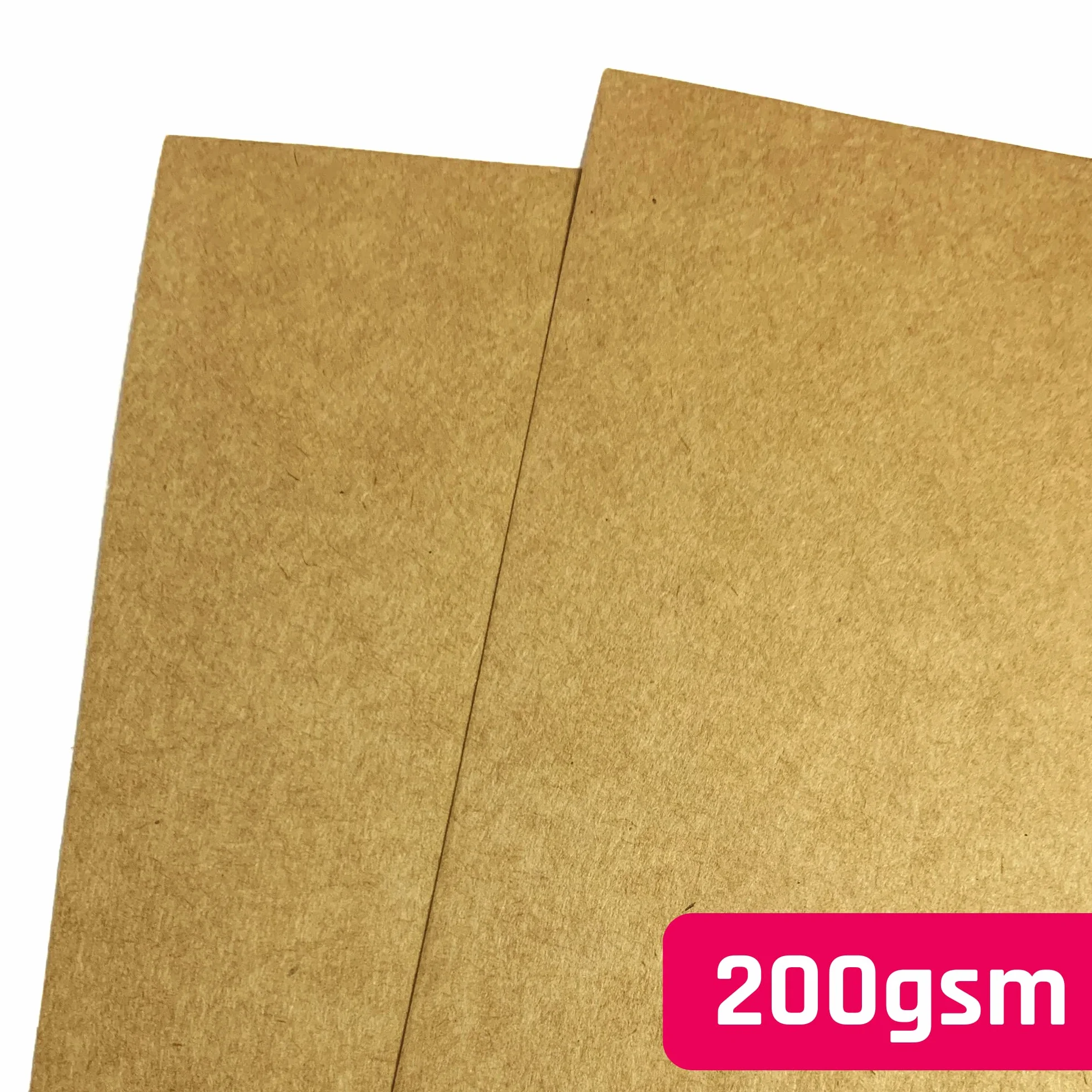 50 Arkuszy, 200 g/m² - Brązowy Papier Karton Kraft Kraftowy Pakowy Karta A4