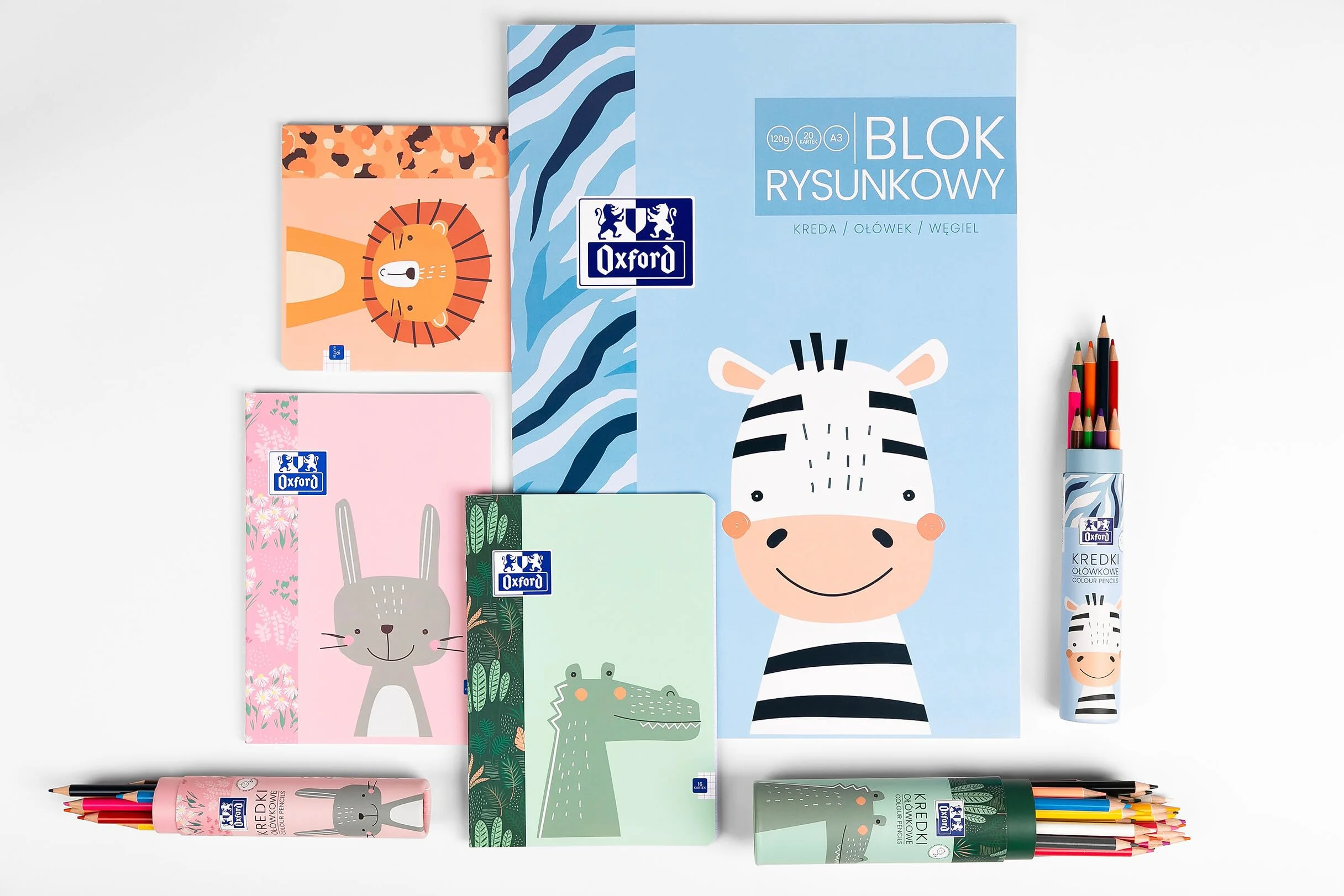 Blok Rysunkowy Oxford Kids A2, 20 kartek