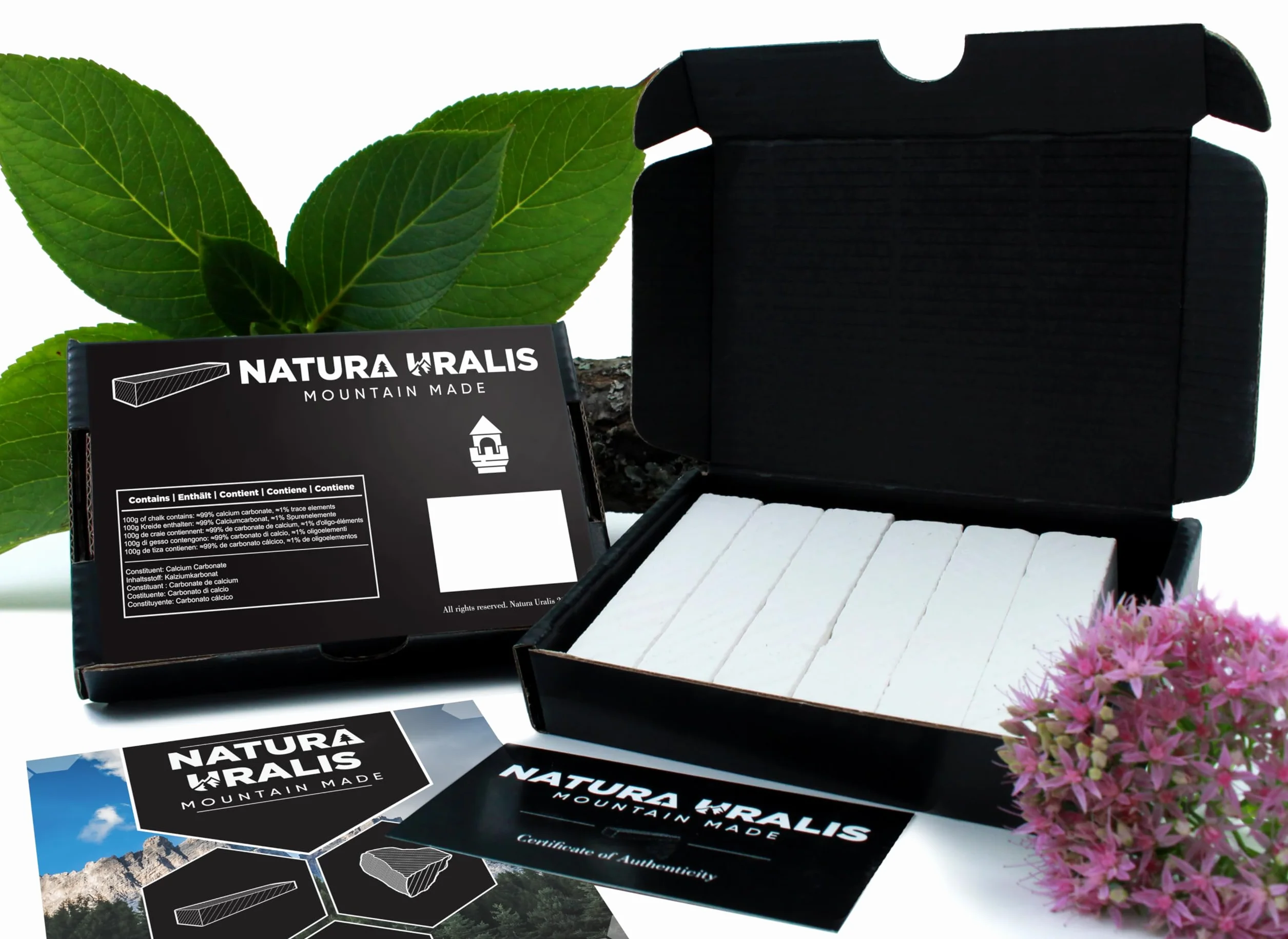 Natura Uralis Premium Belgorod Tynk Siekany | 200g Białych Słupków Wapiennych - Niesamowity Chrzęst, Satysfakcjonująca Ziemista, Aksamitna i Solidna Tekstura, Sensacja ASMR