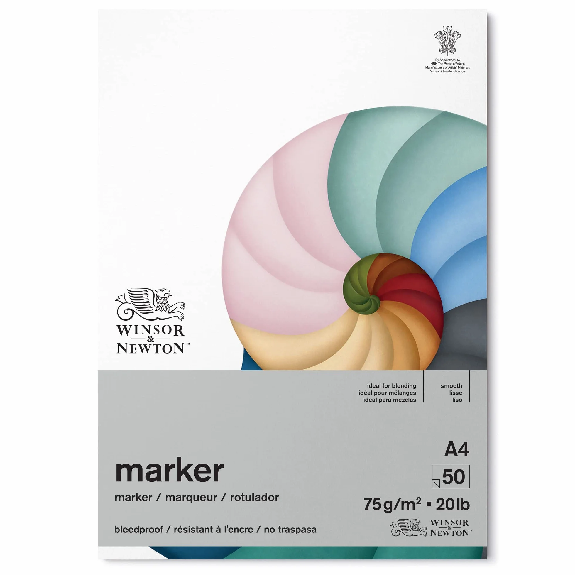 Winsor & Newton 6002008 Papier do Markerów, Biały, A4/50 szt.