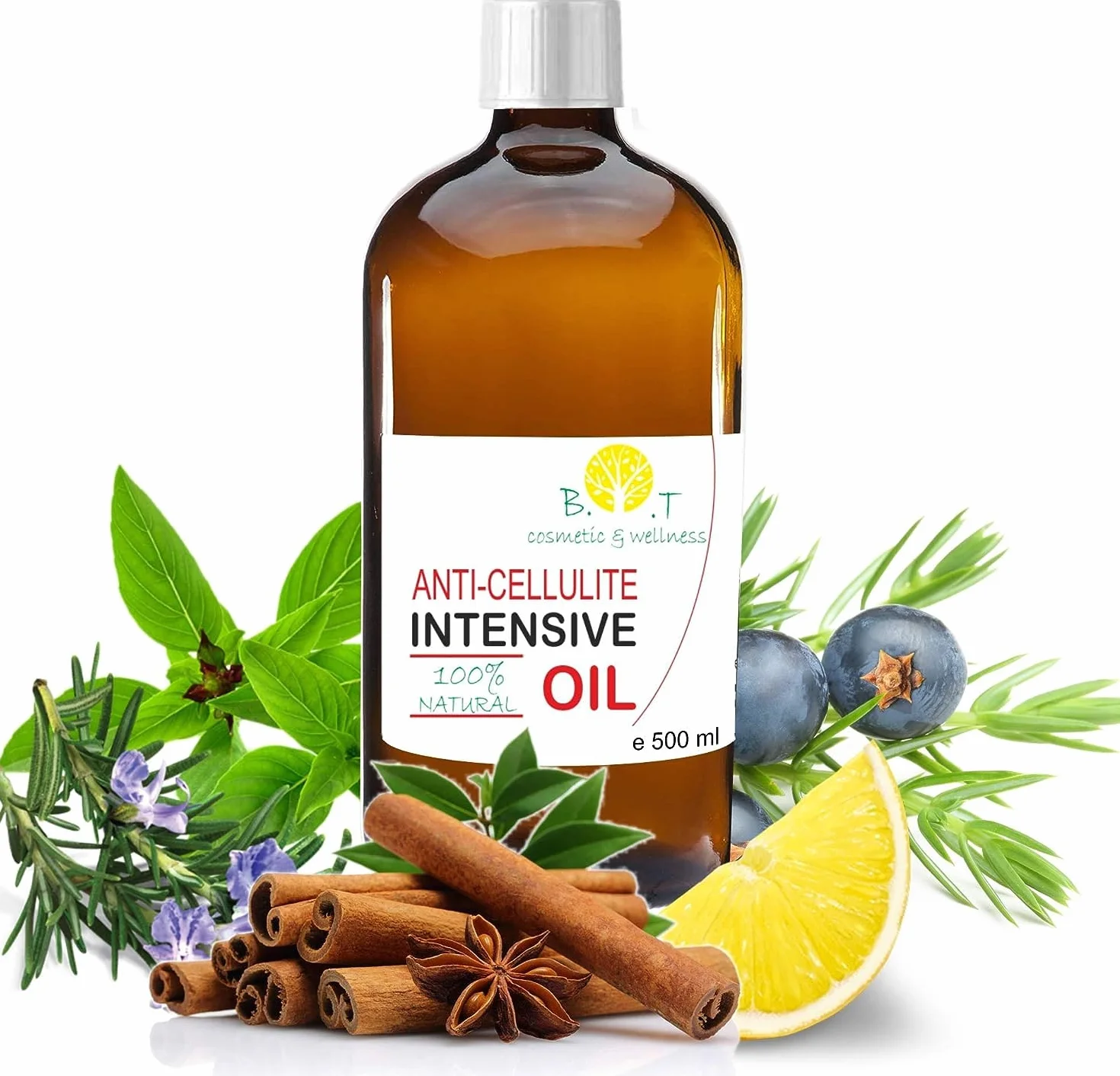 Silny olejek antycellulitowy z olejkami eterycznymi 500 ml Profesjonalne wyszczuplanie Wnika 6 razy lepiej niż krem ​​antycellulitowy, zapewniając 6 razy więcej rezultatów w zapobieganiu rozstępom.