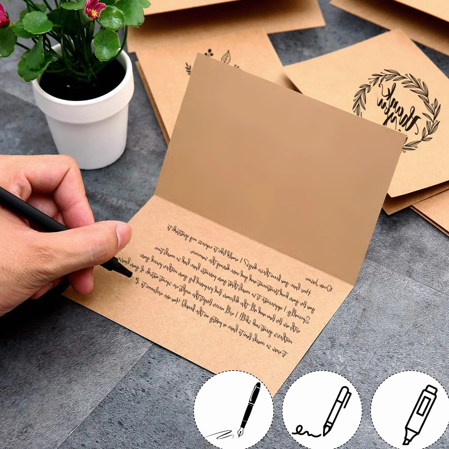 Mbsomnus 60 arkuszy papieru kartonowego A4, brązowy papier do drukarek, 297 x 210 mm, gruby papier do zaproszeń, ślubnych kartek DIY