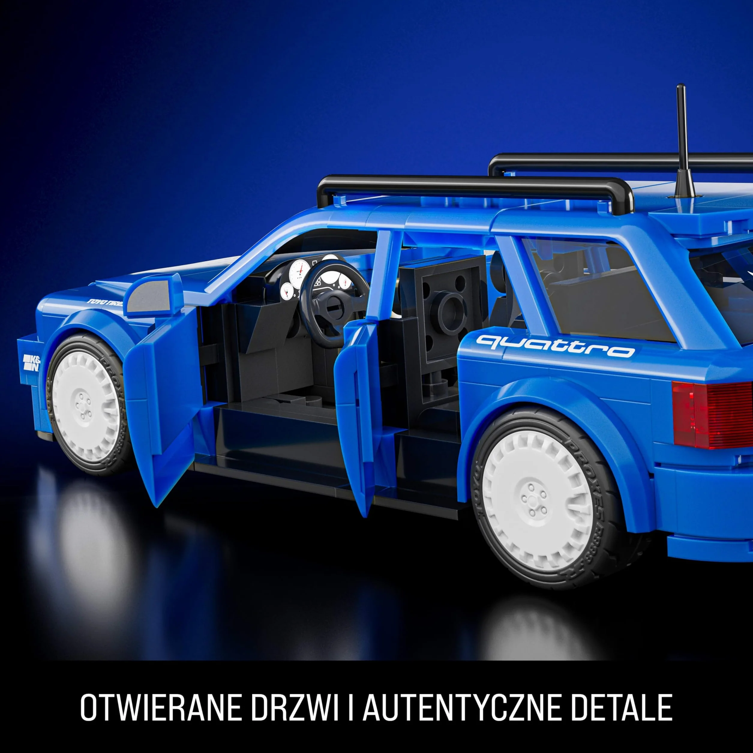 Mattel Brick Shop Klocki Hot Wheels Speed Series Audi Avant RS2 (1994) Samochód do zbudowania, 253 elementy, realistyczne detale i wyjątkowe naklejki, dla kolekcjonerów i dla dzieci +10 lat, JGR28