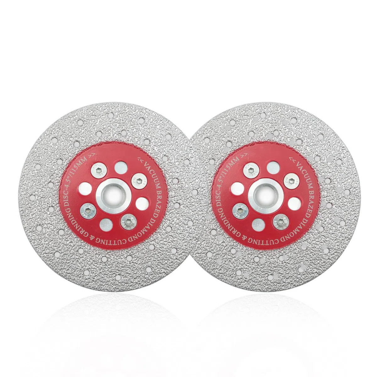 Diamentowa tarcza szlifierska, tarcza szlifierska 2 sztuki najwyższej jakości, średnica 4,5"/115mm, dwustronna, lutowana próżniowo diamentowa tarcza tnąca i szlifierska z gwintem M14
