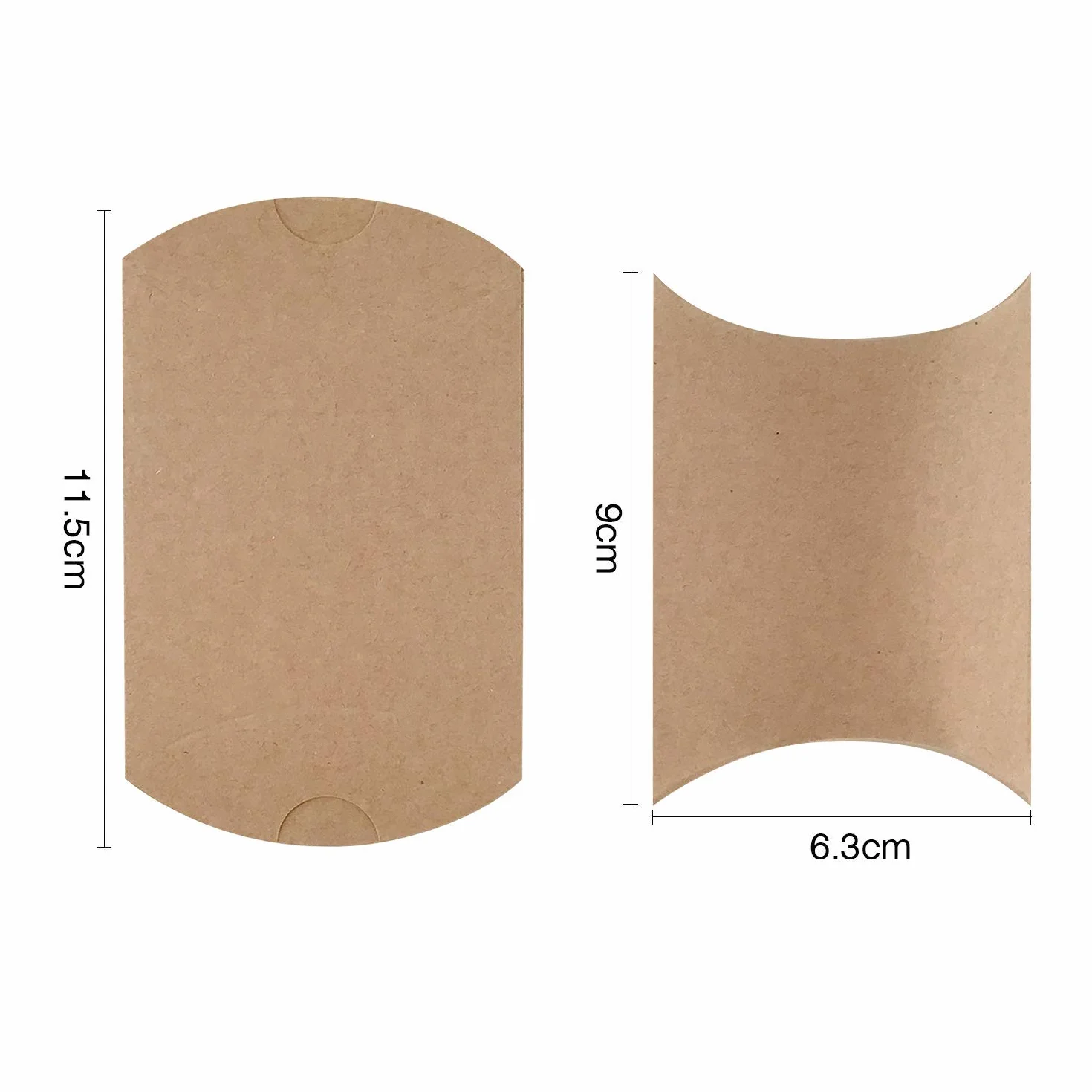 VEESUN 120 STK Klein Geschenkschachtel Kraftpapier Tüten Geschenkbox mit Danke Aufkleber, 6x9cm Braunes DIY Gastgeschenke Hochzeit, Pralinenschachtel Leer Schachtel Kinder Geburtstag Party, MEHRWEG