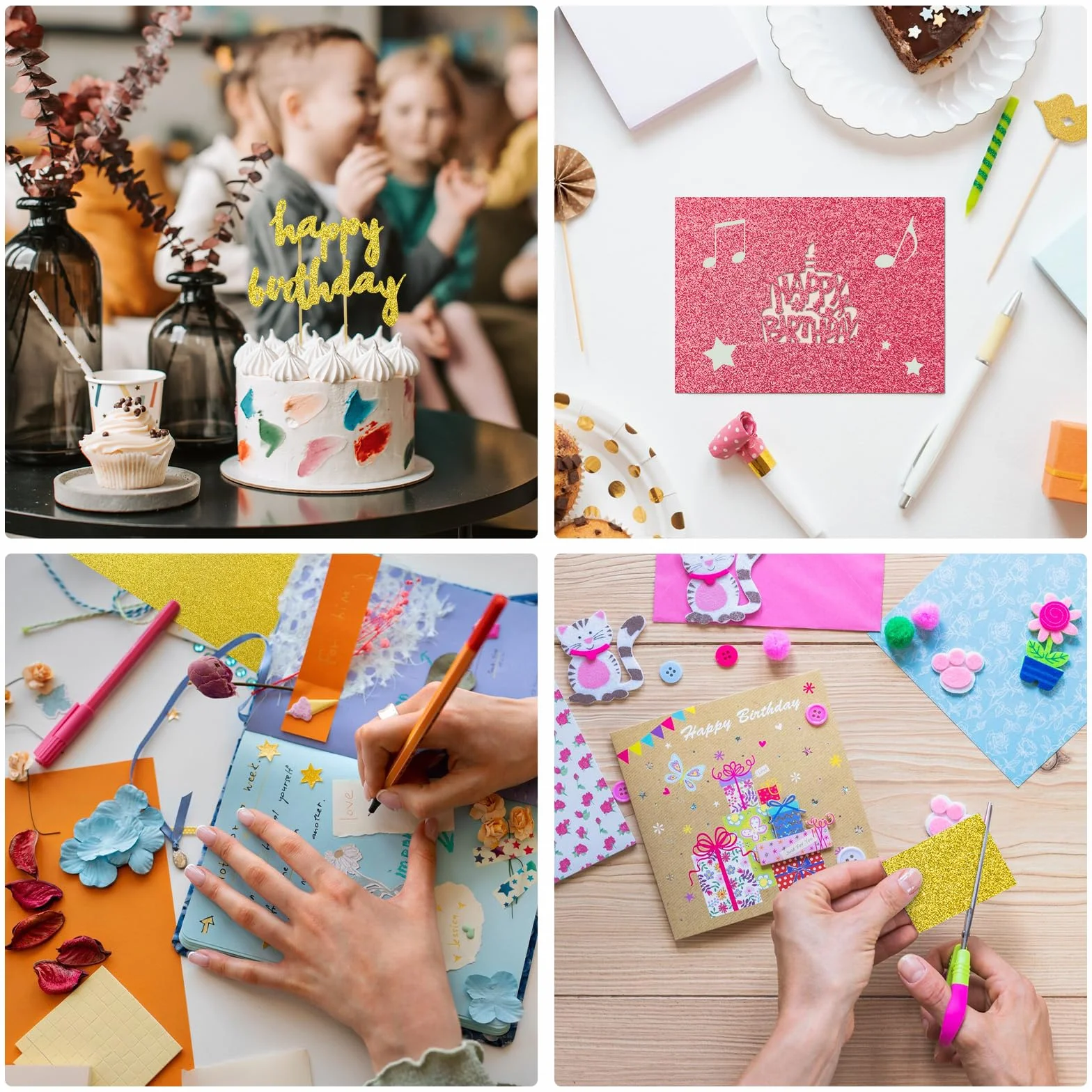 30 arkuszy – dwustronny papier brokatowy do majsterkowania, kolorowy, błyszczący papier A4 – 30 kolorów 250 g/m², kolorowy papier do majsterkowania i tworzenia