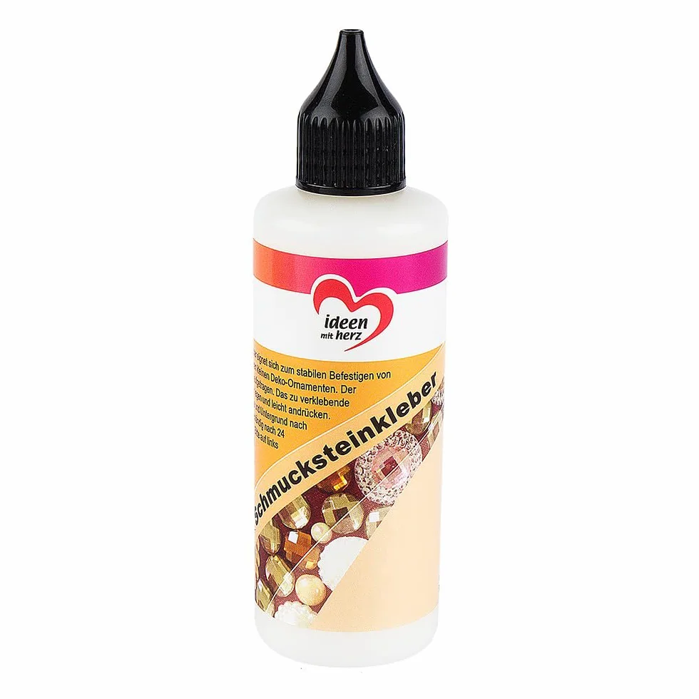 Ideen mit Herz Klej do kamieni ozdobnych, 90 ml, przezroczysty, wodoodporny, idealny do tekstyliów