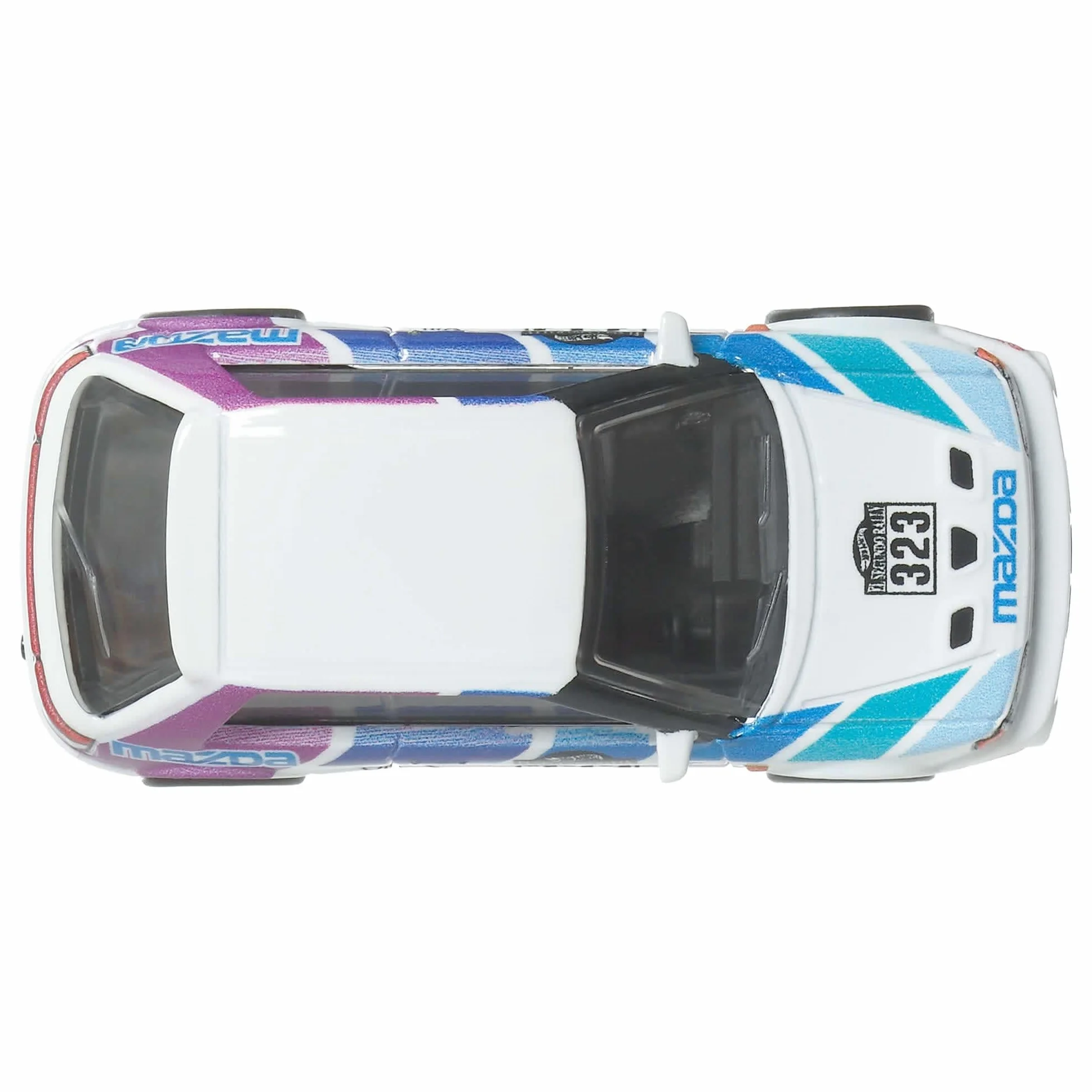 Hot Wheels Premium Car Culture Kultowe auta Samochodzik Mazda 323 GTR, metalowe auto w skali 1:64, opony Real Riders, metalowa konstrukcja, samochód zabawka dla dzieci 3+ i kolekcjonerów, JKF17