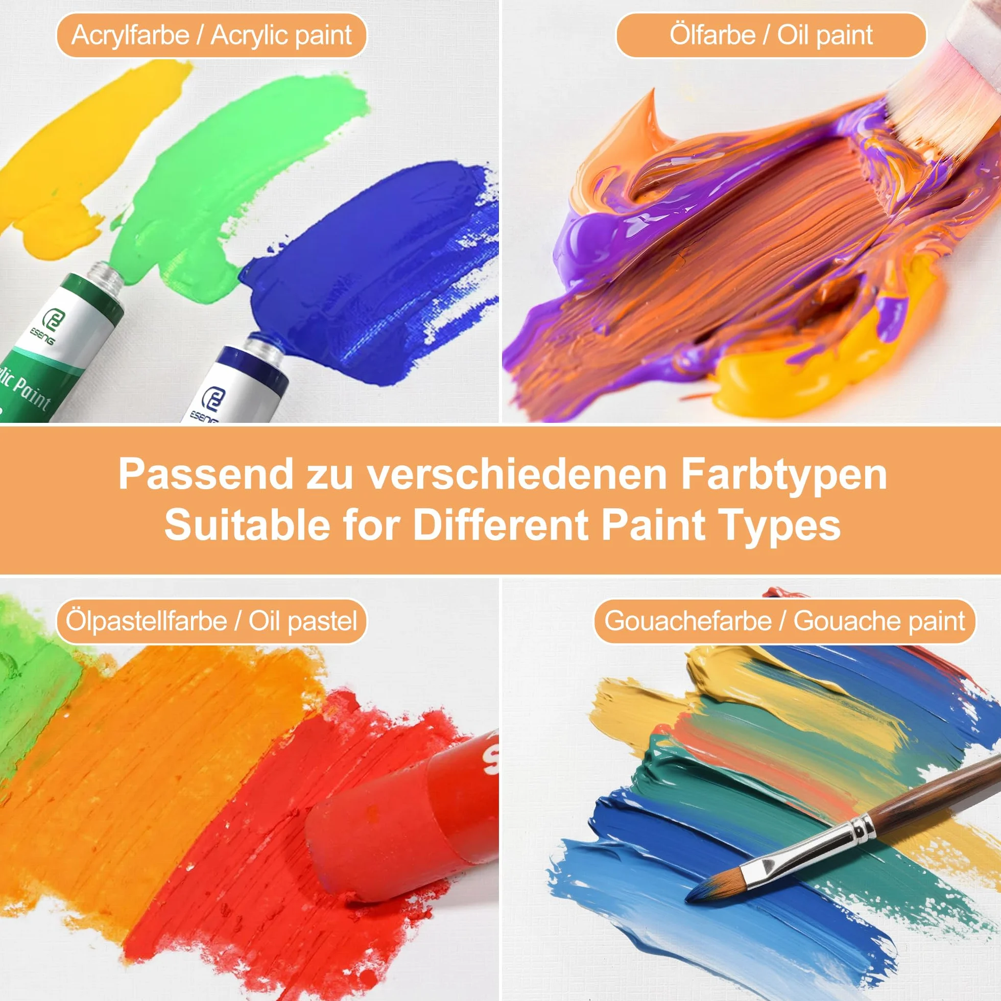ESENG® Papier do malowania o strukturze płótna, A3, 600 g/m2, 30 arkuszy, jakość artystyczna, nadaje się do malowania olejnego, farb akrylowych i pasteli olejnych