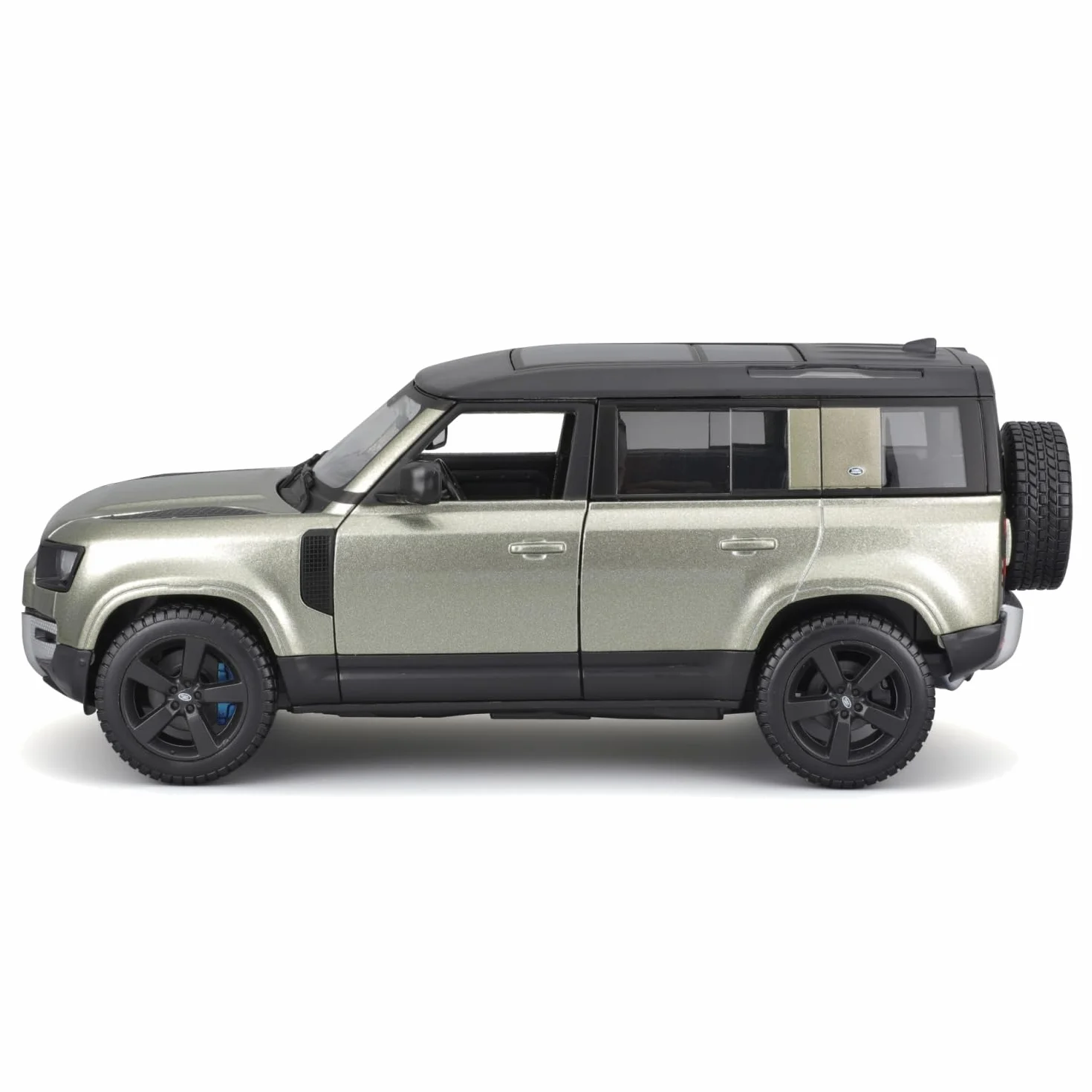 Bburago - Land Rover Defender 110 (2022) w skali 1:24, odlewana replika z otwieranymi drzwiami, losowy asortyment, oficjalna licencja Land Rovera