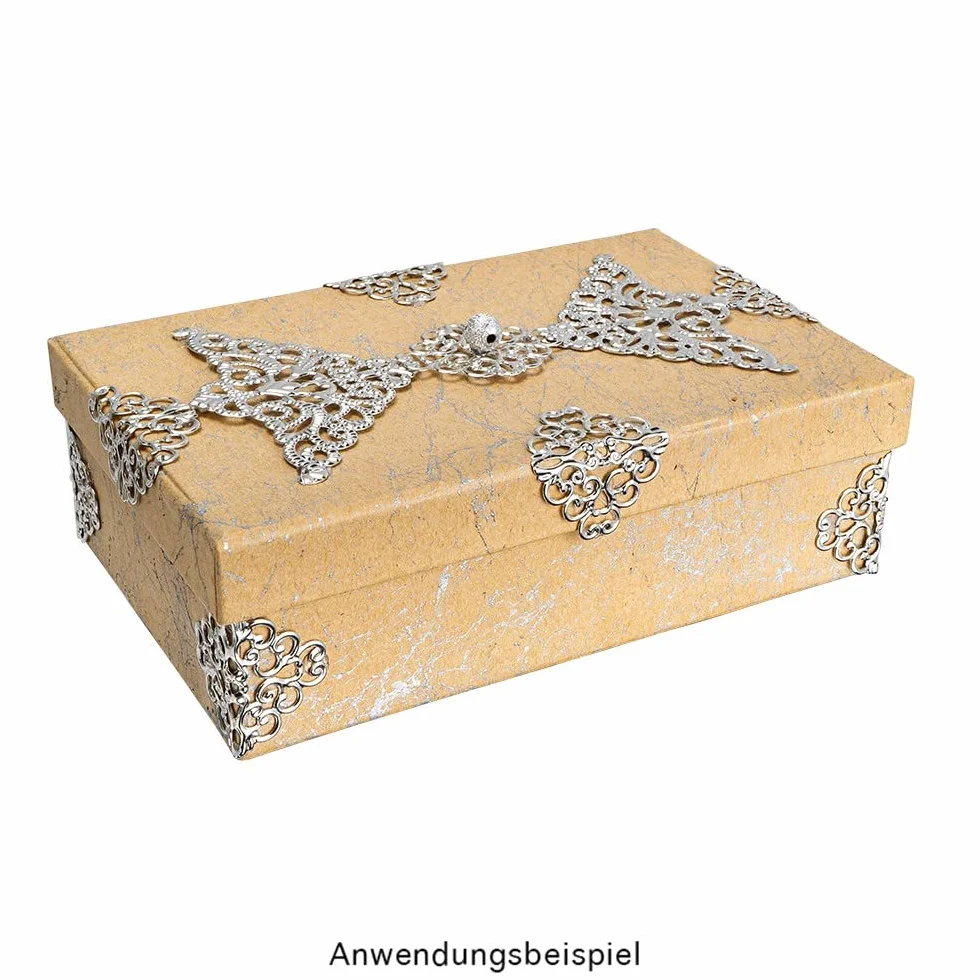 Ideen mit Herz Pudełka na prezenty z pokrywką, papier kraft, pudełka kartonowe, 10 różnych rozmiarów, od dużego do małego, stabilny karton, idealne na urodziny i ślub, prostokątne, od 8,5 do 24 cm