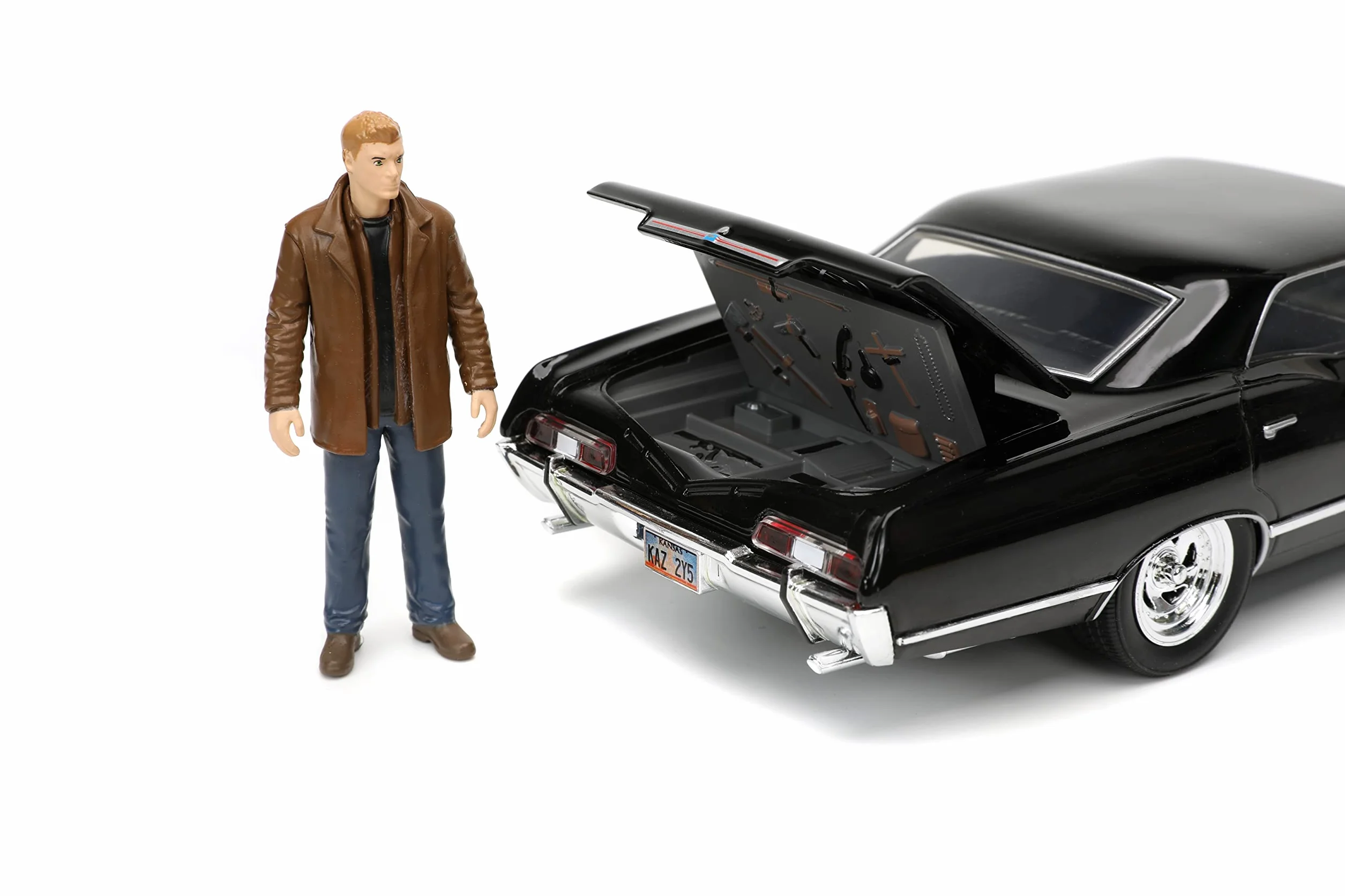 Supernatural 1:24 1967 Chevy Impala Die-cast Car w/Dean Winchester Die-cast Figure, Toys for Kids and Adults