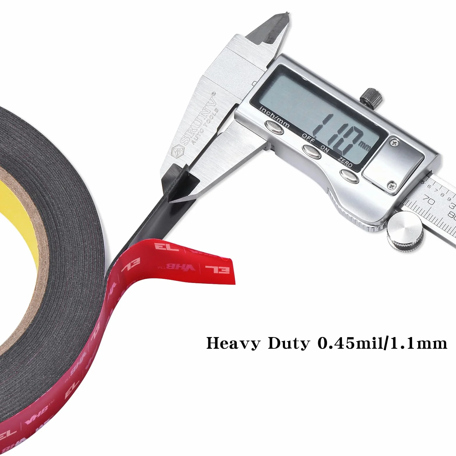 Elover Heavy Duty dwustronna taśma montażowa, VHB, wodoszczelna taśma piankowa, długość 9,6 m, szerokość 10 mm, do taśm LED, do dekoracji mieszkani
