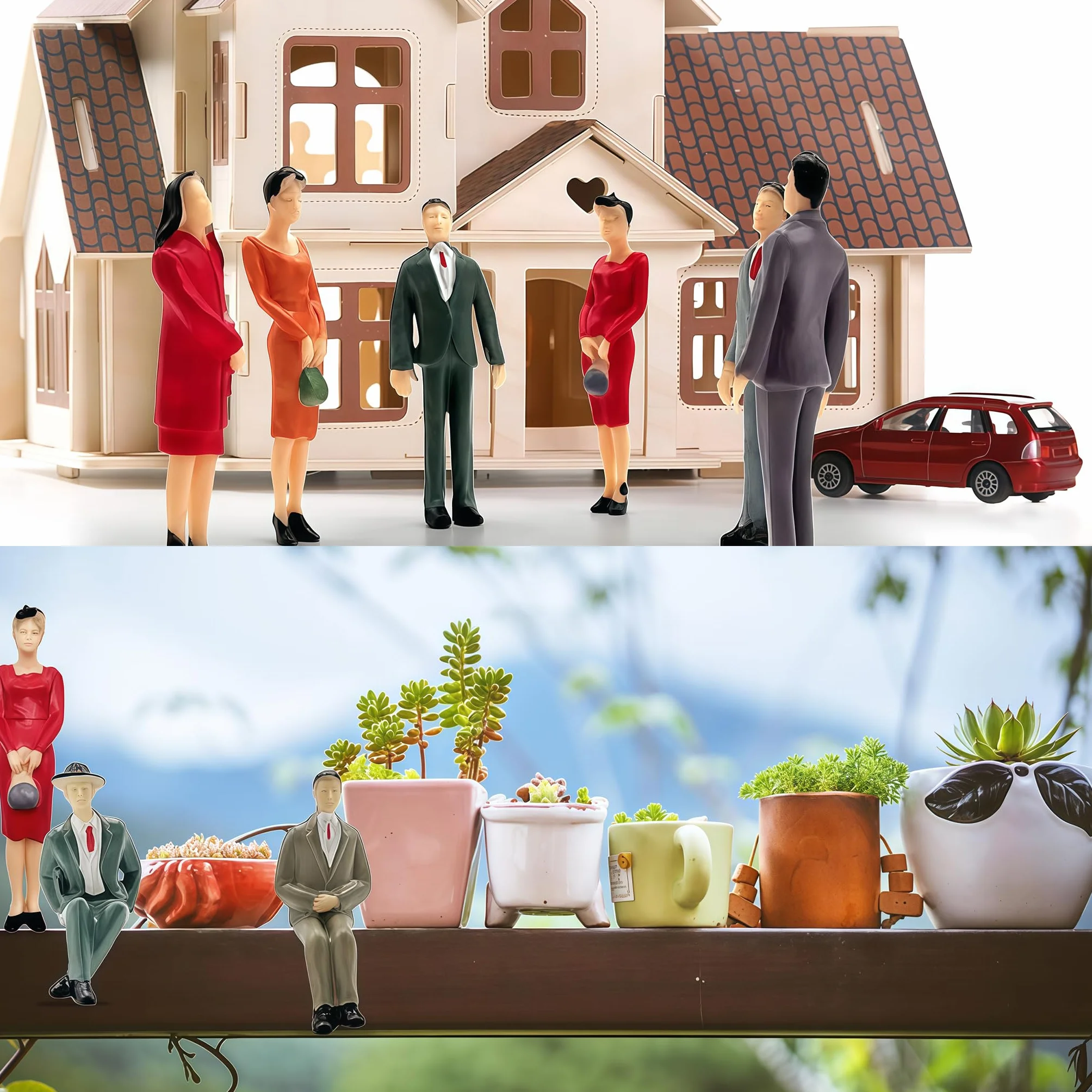 Miniaturowe figurki ludzi, muzeum, 25 sztuk, figurki modelarskie 1:87 do modelarstwa, dioramy i modeli kolejek HOSkala, losowe pozy