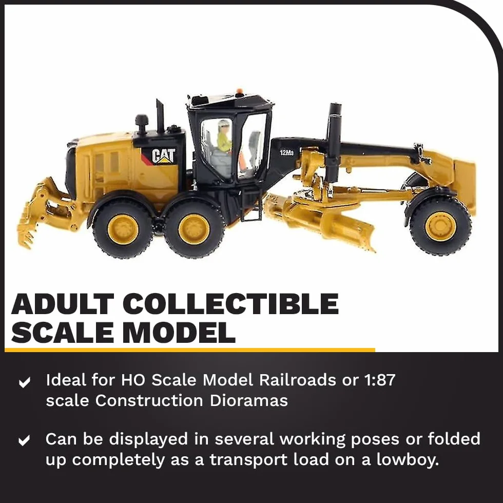 Die Cast Master 85520 - Równiarka silnikowa Caterpillar 12M3, skala 1:87, ok. 11,7 x 4,3 x 3,8 cm, 14 lat i starsi