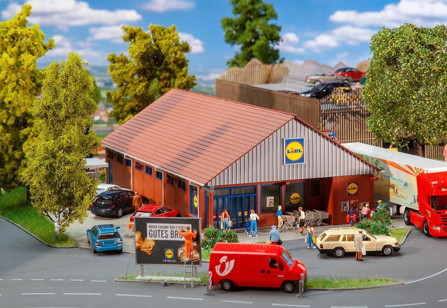 Faller FA130615 Lidl-Markt zestaw modelarski, akcesoria, wielokolorowy