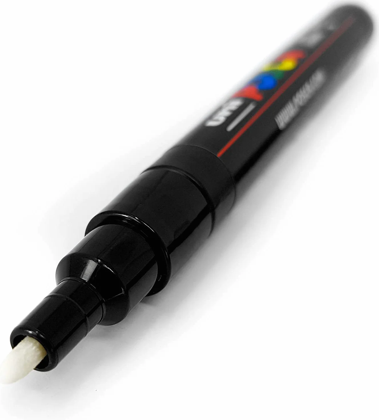 Posca PC-3M marker permanentny na bazie wody, profesjonalny zestaw 12 długopisów, bardzo czarny + biały
