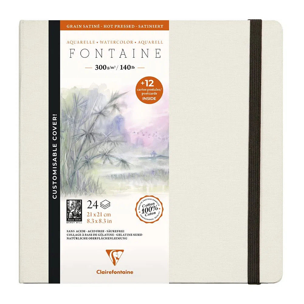 Clairefontaine 975443C szkicownik z oprawą płócienną 21x21 cm 24 arkusze