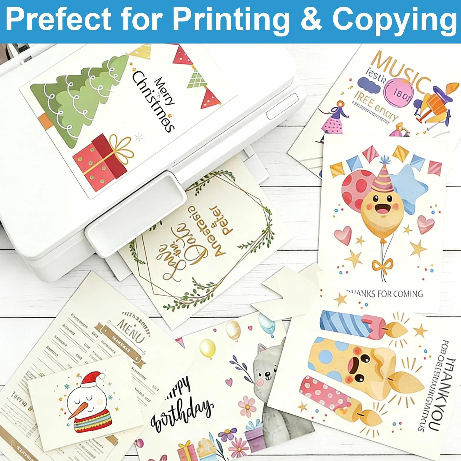 50 arkuszy papieru kolorowego Kość słoniowa A4, 250g/m² Kość słoniowa papier fotograficzny DIN A4 papier do drukarek atramentowych karton kolorowy papier do majsterkowania do scrapbookingu