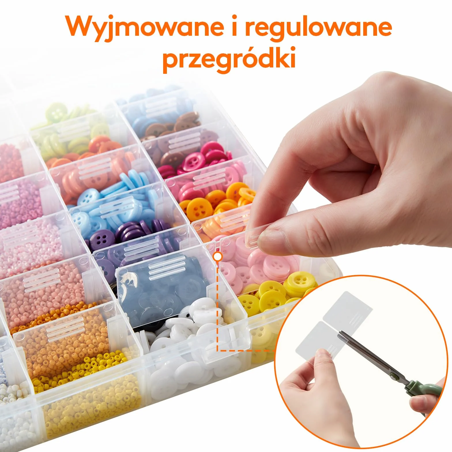 Lifewit 2-pak 36 Kratek Jasny Piętrowy Plastikowy Pojemnik Przechowywania Z Regulowanymi Przegródkami Dla Koralików, Diy Sztuki, Rzemiosła, Biżuterii, Sprzętu Rybackiego Z 5 Arkuszy Naklejki Etykiety