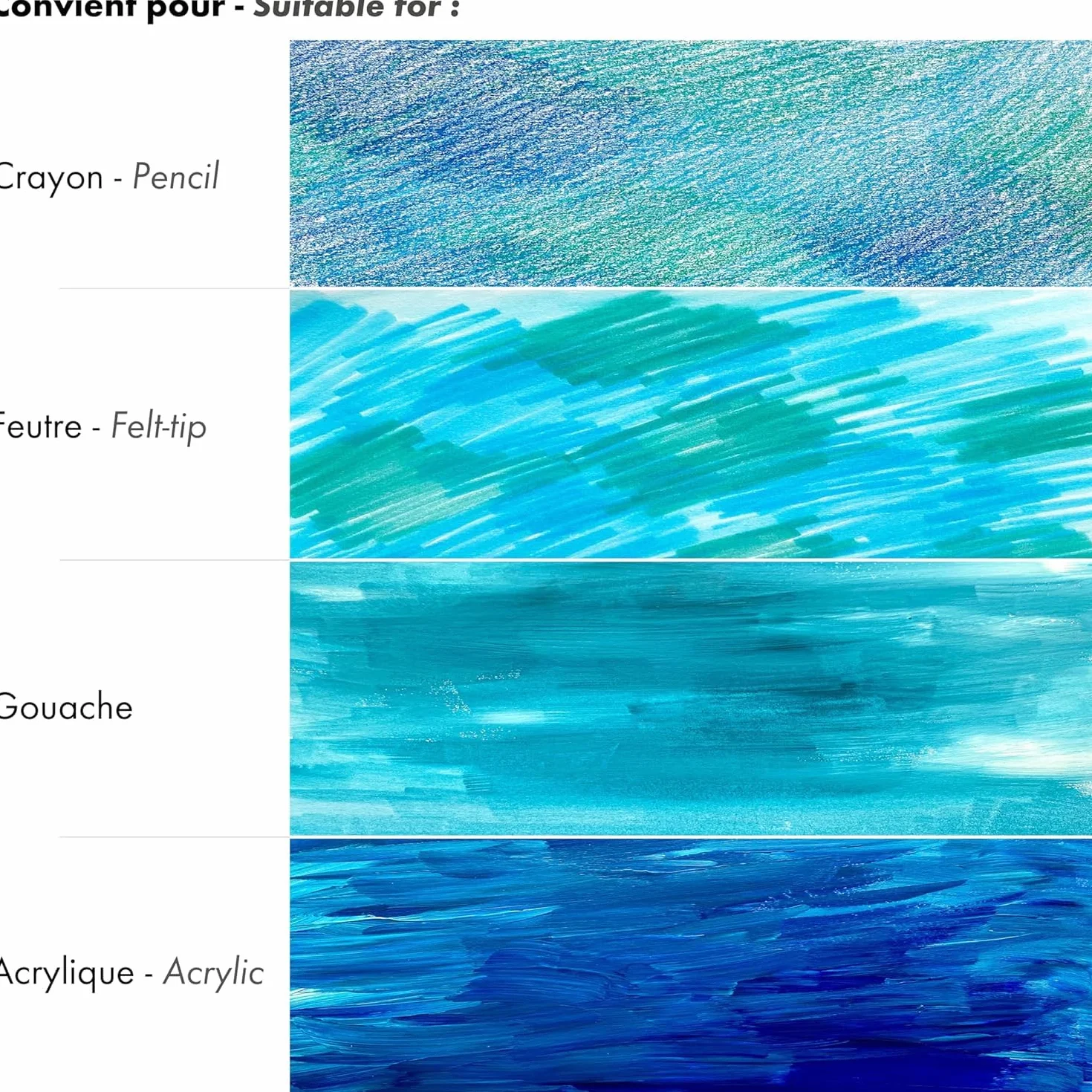 Clairefontaine 96536C – Blok rysunkowy PaintON Multi-techniques – 40 arkuszy papieru do technik mieszanych z bardzo lekkim ziarnem – biały – A3 29,7x42 cm 250 g