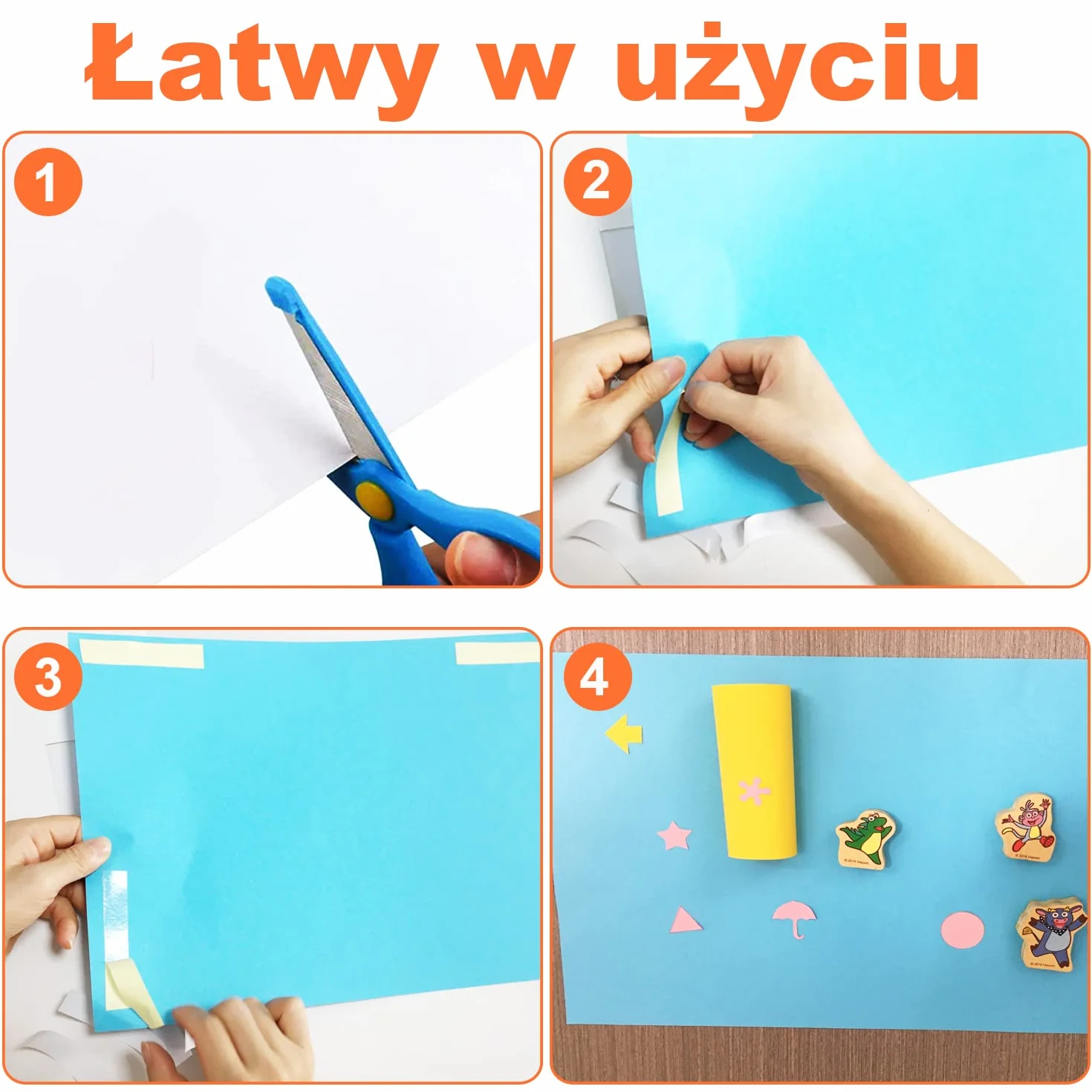 20 Arkuszy Przezroczystej Taśmy Dwustronnej, Rozmiar A4 Extra Mocno Przylepne Arkusze Taśmy Dwustronnej z Żółtym Linerem dla DIY Party/Art/Craft/Home Taśma Dekoracyjna