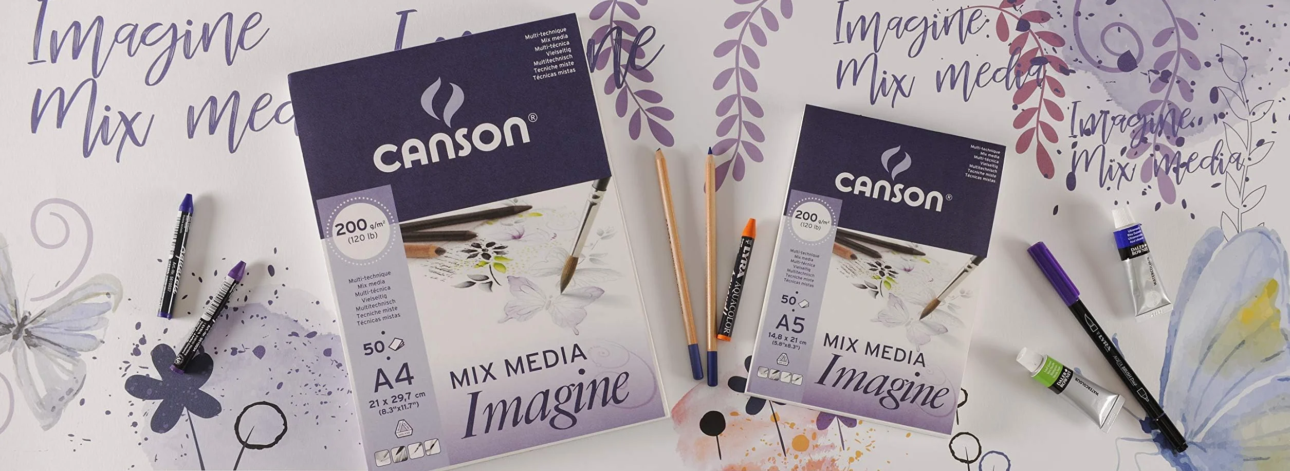 Canson 200006009 Imagine Mix-Media papier, A5, czysta biel