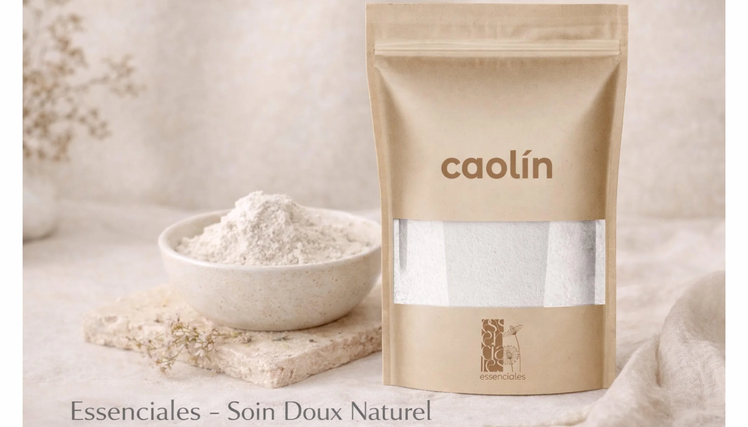 Kosmetyki Kaolin White Clay - 300g ESSENCTILES - Oczyszcza i nawilża skórę