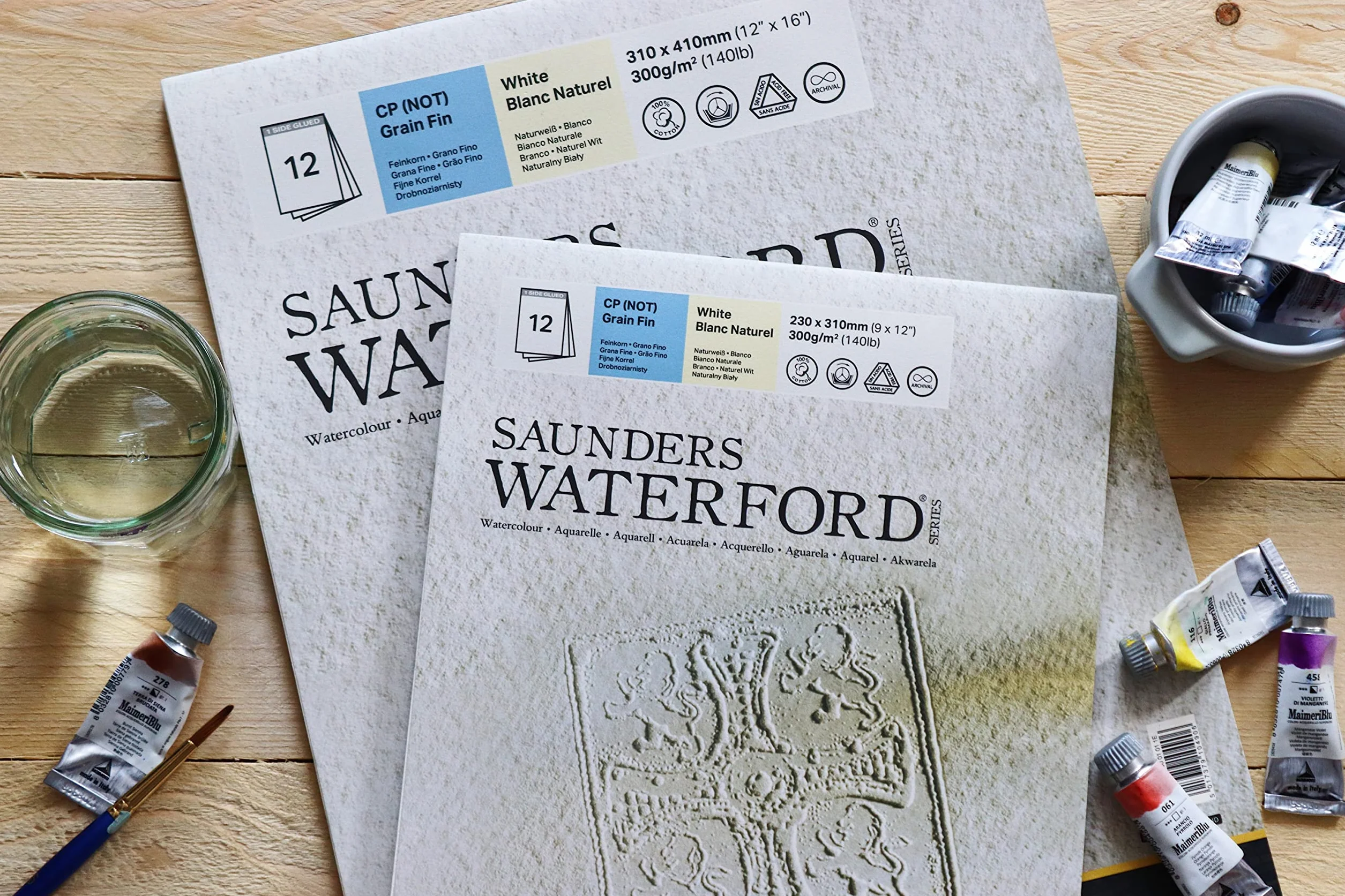 Saunders Water Ford Series T46530001011C Papier Akwarelowy, Biały, 23 x 31 cm/12 szt.