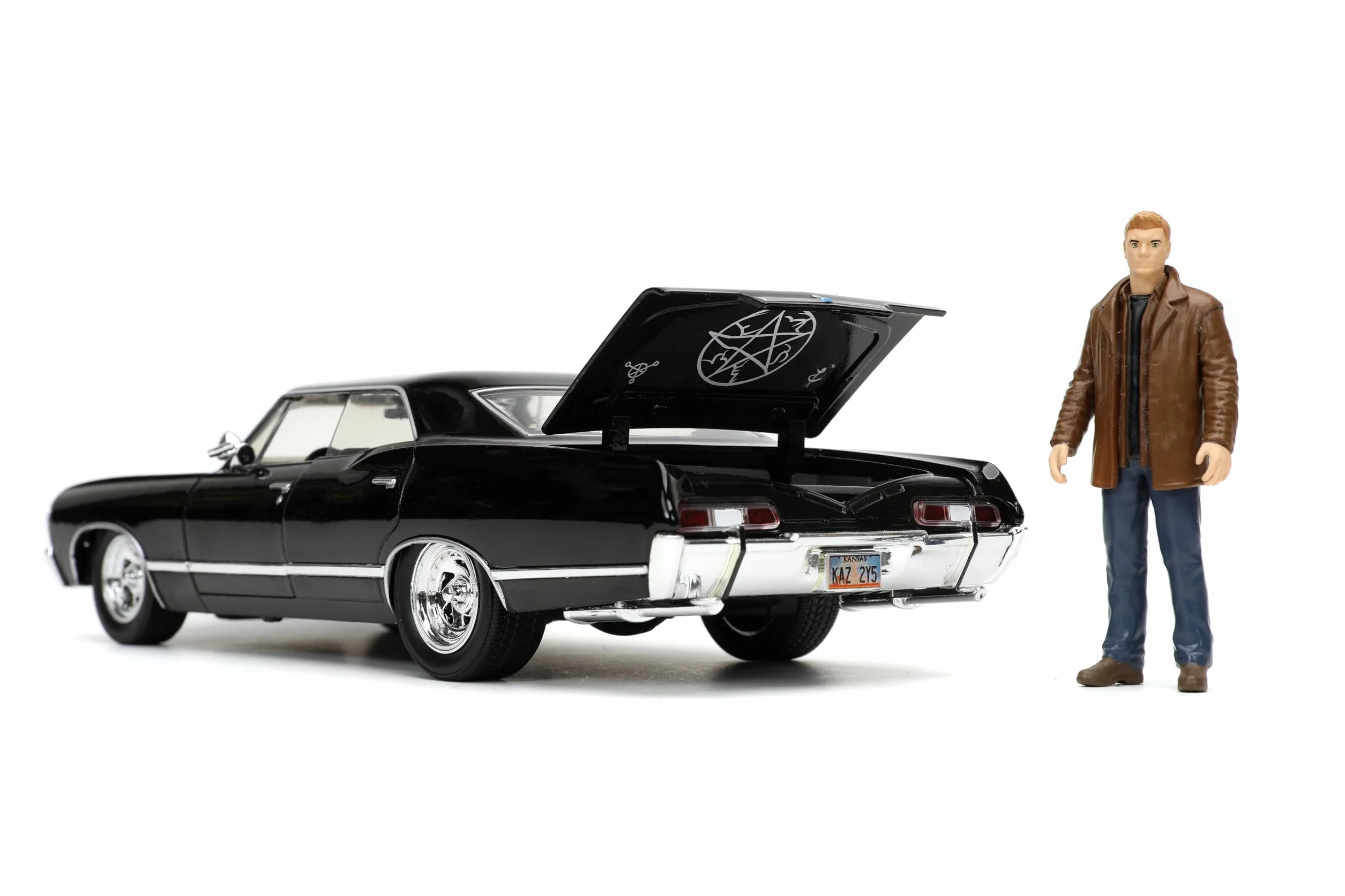 Supernatural 1:24 1967 Chevy Impala Die-cast Car w/Dean Winchester Die-cast Figure, Toys for Kids and Adults