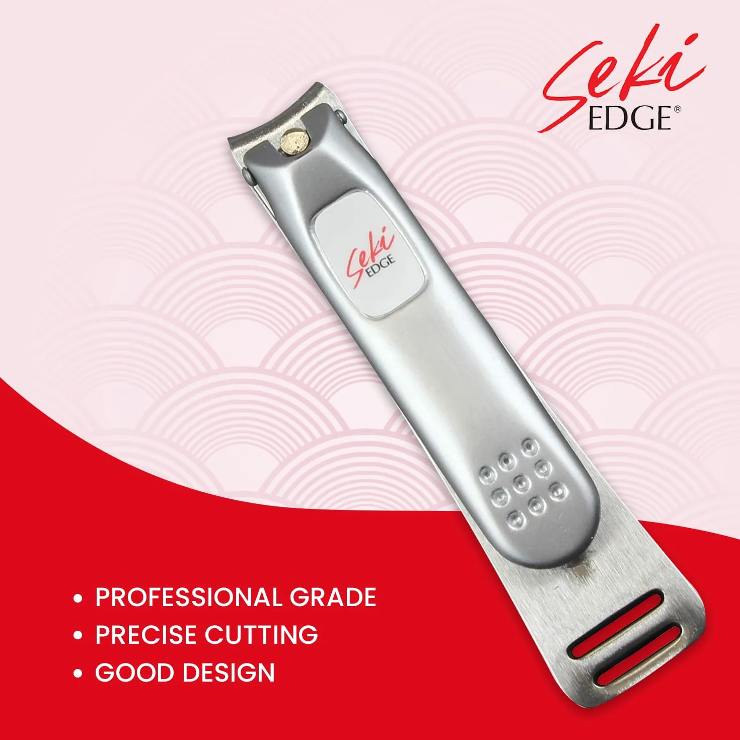 Seki EDGE SS-106 | Made in Japan | Kompaktowy obcinacz do paznokci u rąk | 68 mm extra ostre ostrza ze stali nierdzewnej | Czyste cięcie bez zgniatania i rozrywania, odporny na rdzę, trwały