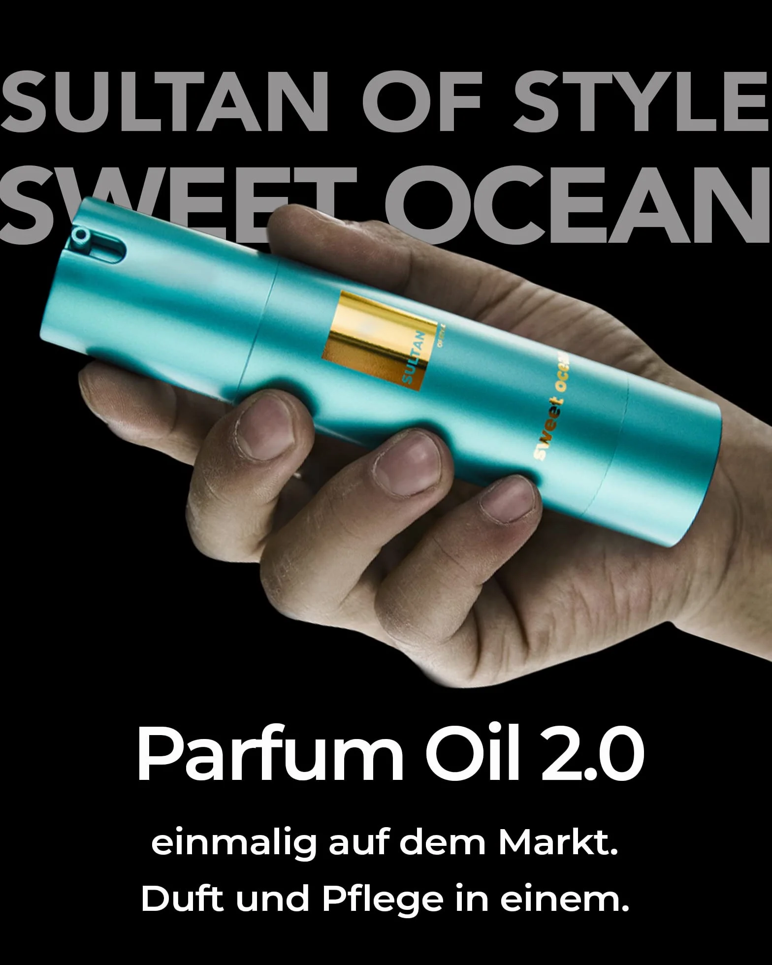 Sultan of Style Sweet Ocean Olejek Perfumowy dla Mężczyzn | Świeży i Słodki Zapach | 100% Bez Alkoholu | Pielęgnujące Olejki Eteeryczne | Prezenty dla Mężczyzn