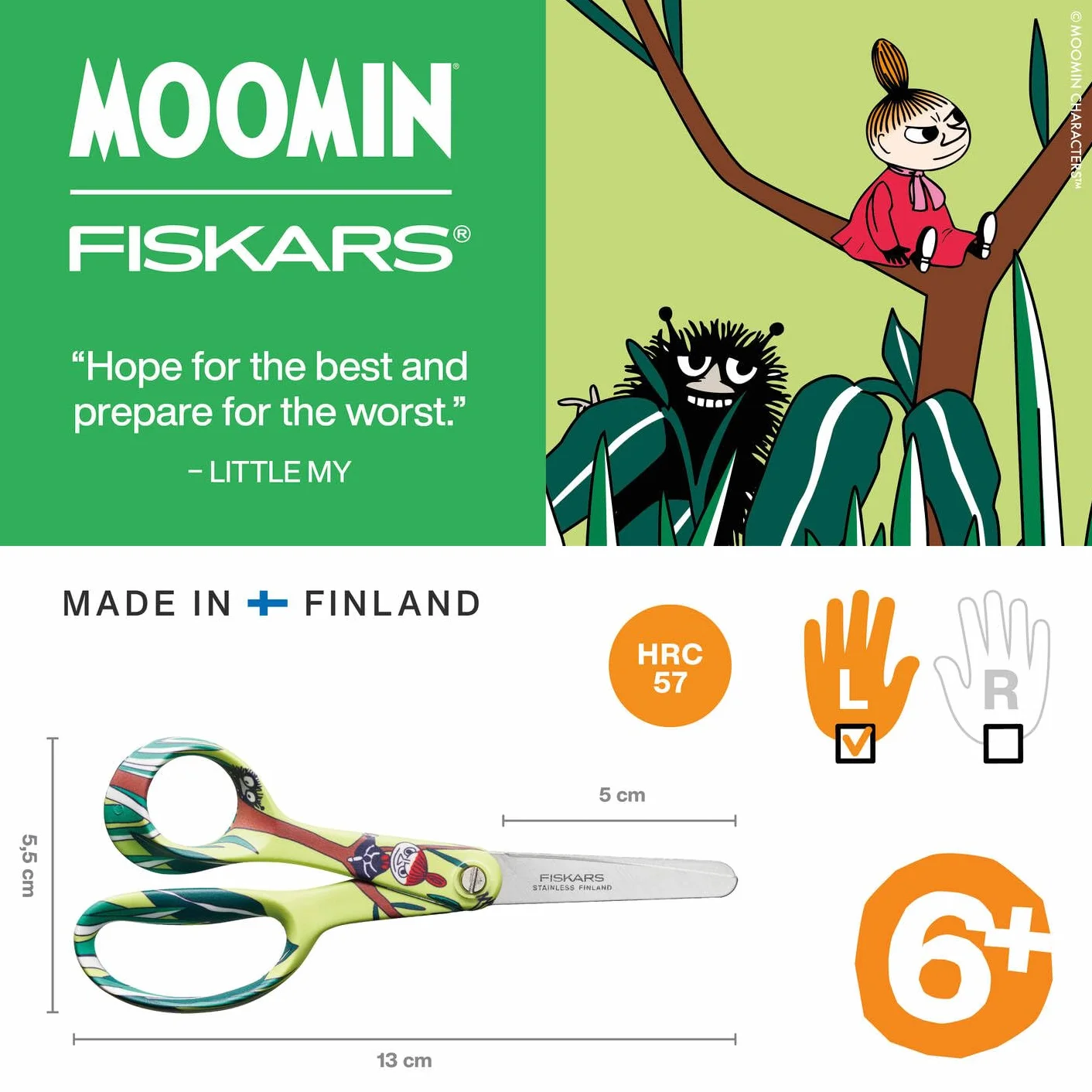 Fiskars Moomin Nożyczki 13cm Small My,LHbox