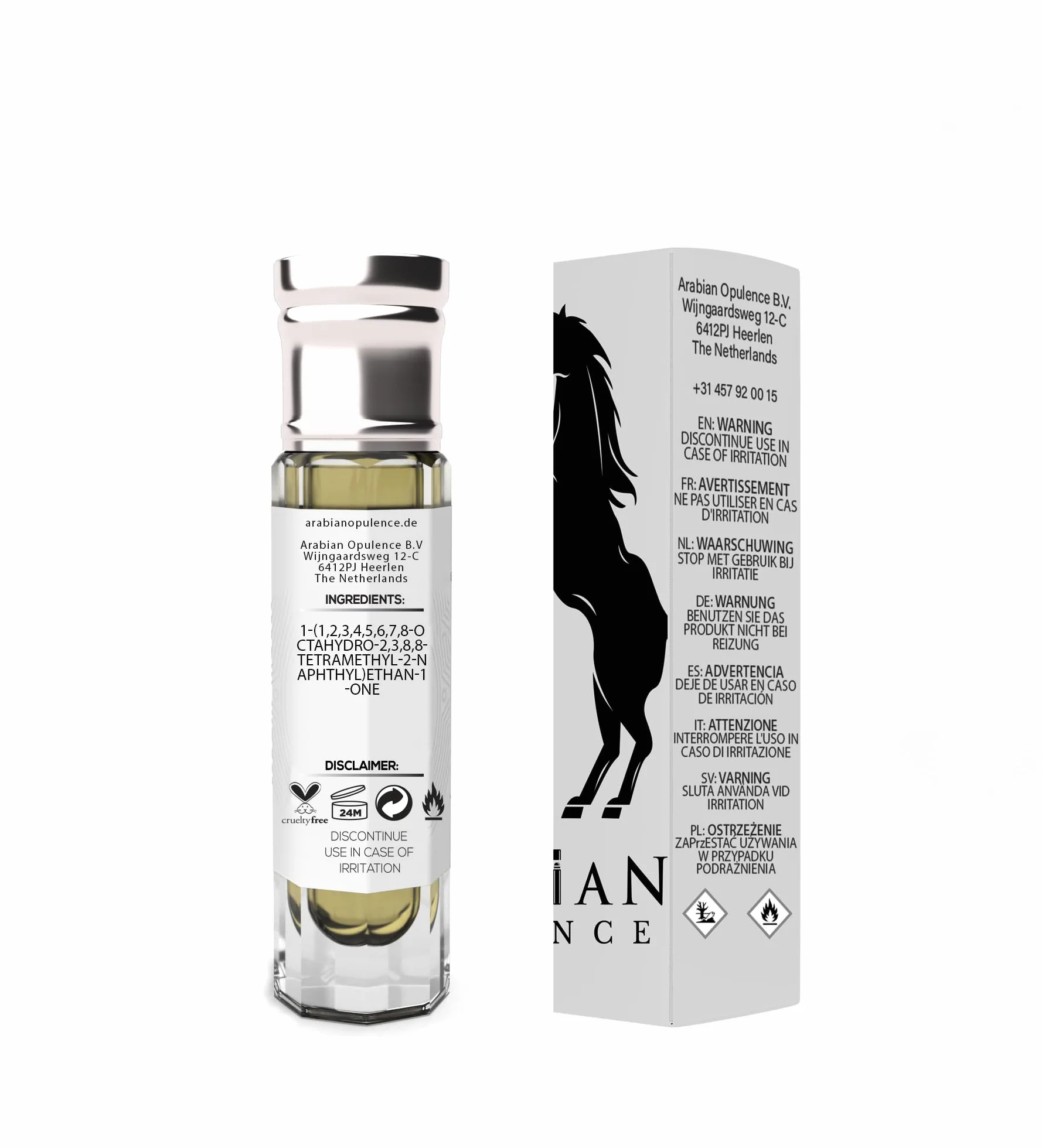 Arabian Opulence FR201 MOLECULAR olejek perfumowany w kulce, skoncentrowany olejek do ciała, długotrwały olejek na bazie oleju, dla mężczyzn i kobiet, butelka podróżna, bez alkoholu, 6 ml