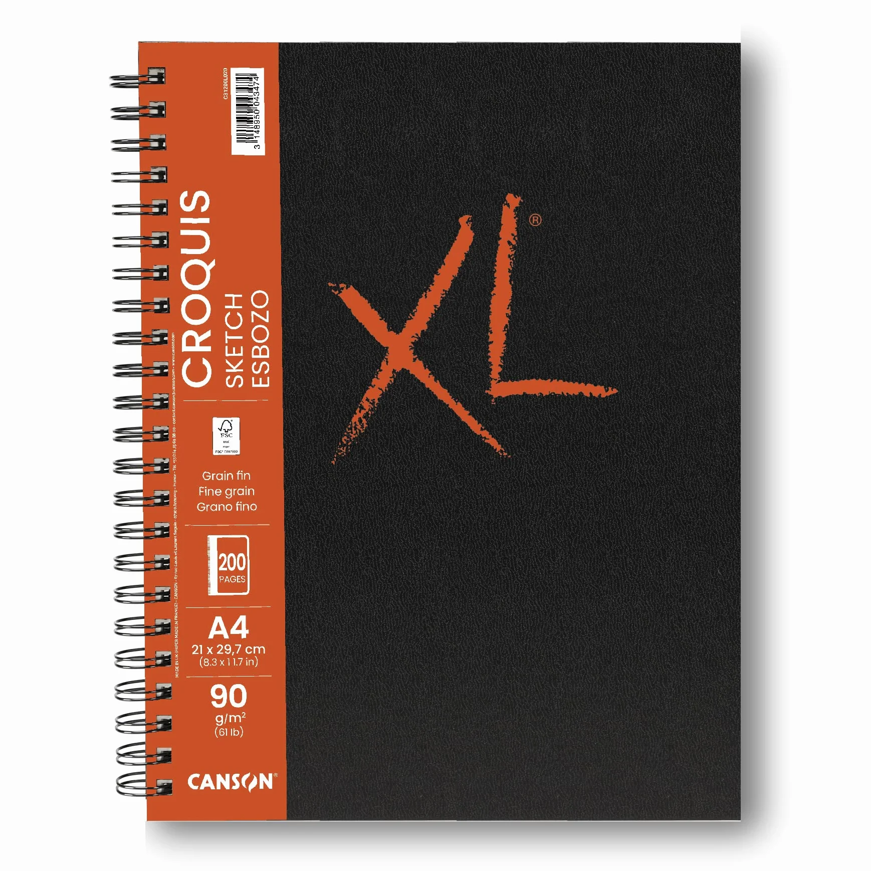 Canson XL Croquis Notatnik A4 100 ark. Drobny 90g