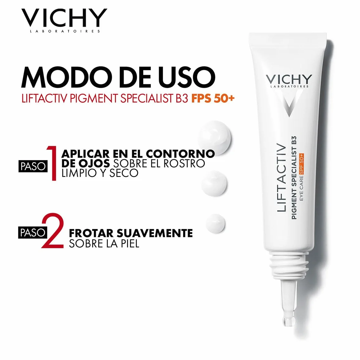 Vichy Liftactiv Pigment Specialist B3 LSF50+, krem pod oczy przeciw przebarwieniom z melasylem i niacynamidem, przeciwdziała cieniom pod oczami, dla bardziej równomiernego obszaru oczu, 15 ml