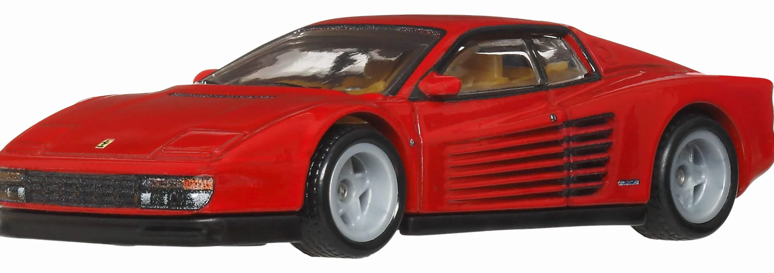 Hot Wheels Premium Car Culture Kultowe auta Samochodzik Ferrari Testarossa, metalowe auto w skali 1:64, opony Real Riders, metalowa konstrukcja, samochód zabawka dla dzieci 3+ i kolekcjonerów, JKF00