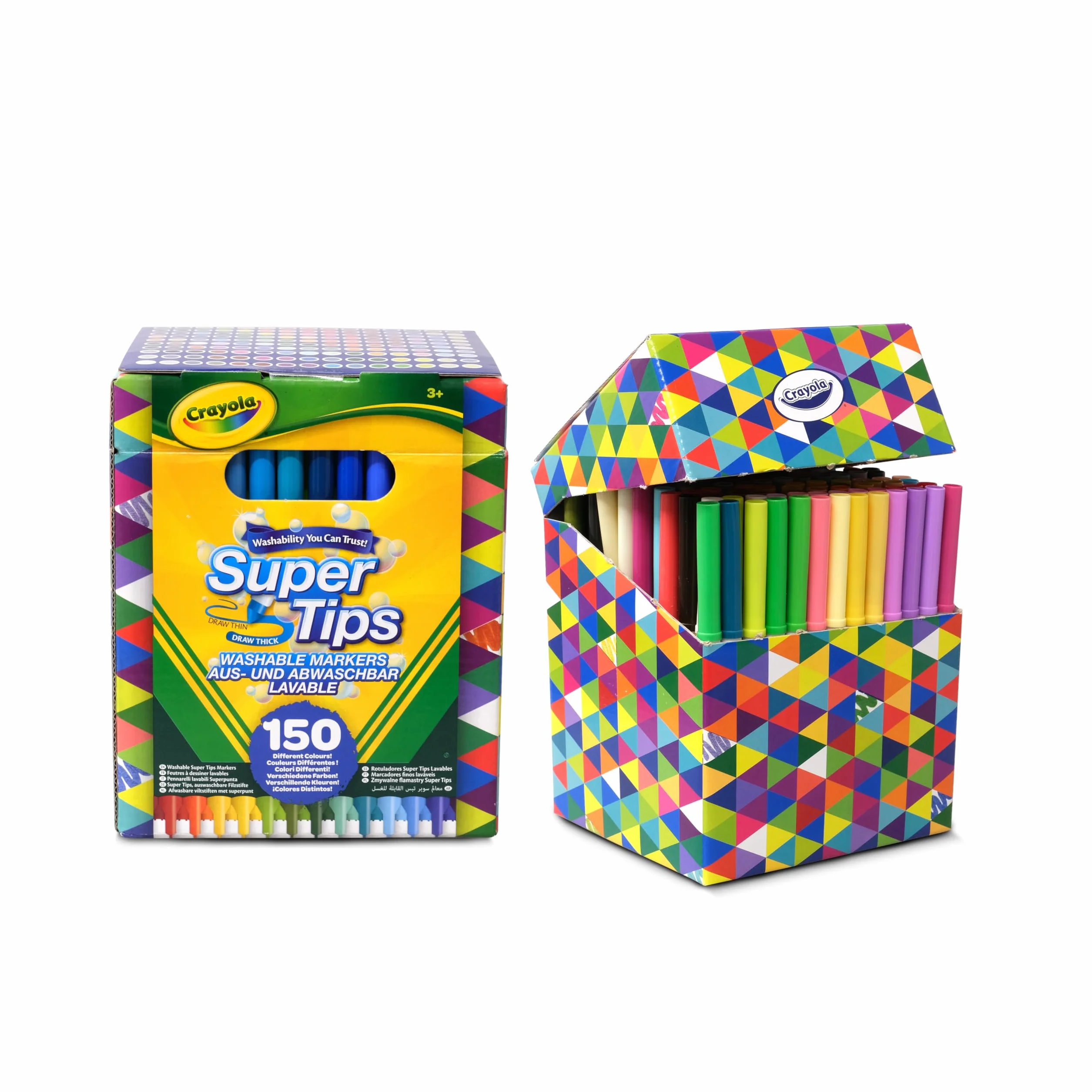Crayola SuperTips – Zmywalne markery z końcówką stożkową do rysowania i letteringu