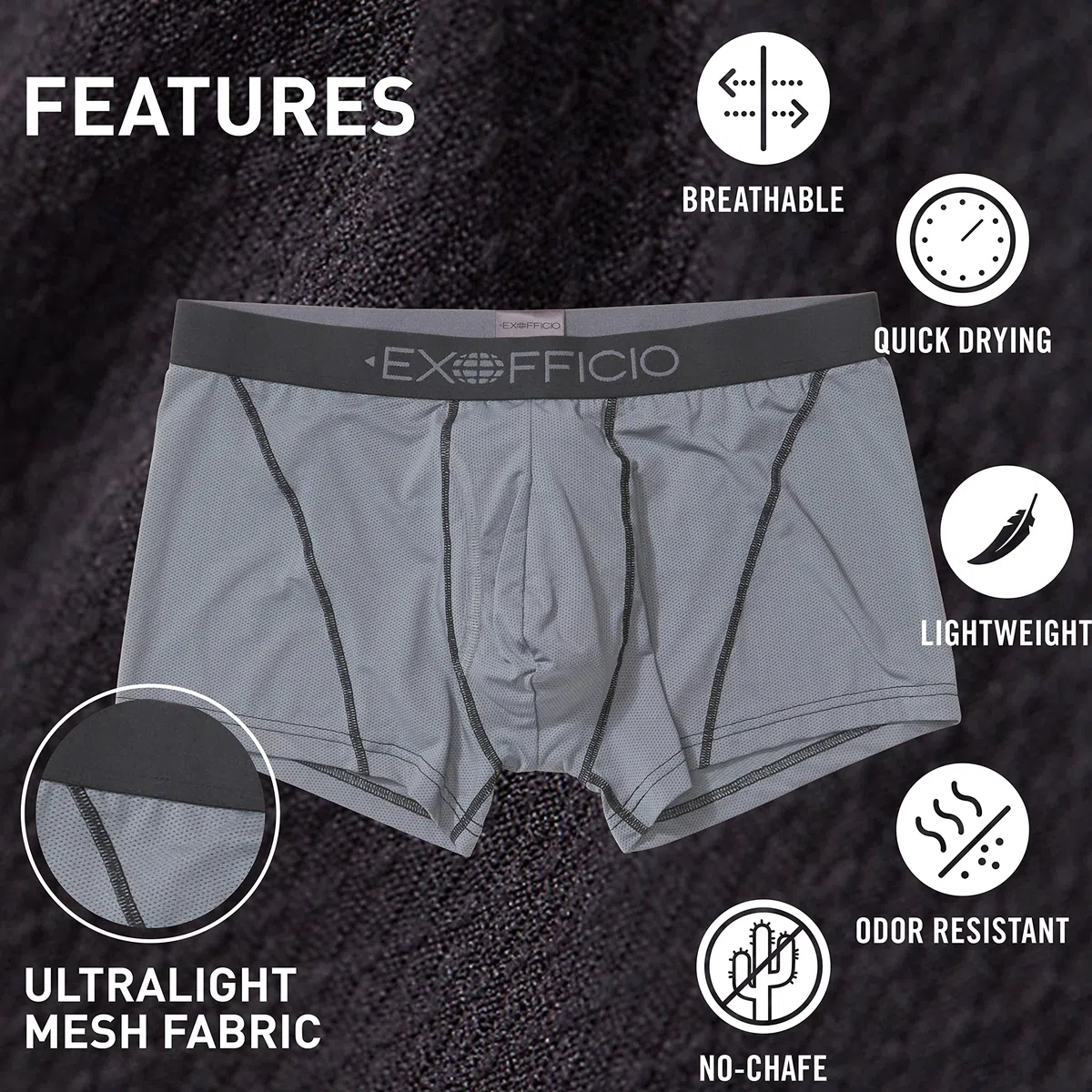 ExOfficio Give-n-go Sport Mesh 2.0 bokserki Brief 7,5 cm Mężczyźni Give-n-go Sport Mesh 2.0 Boxer Brief 3"