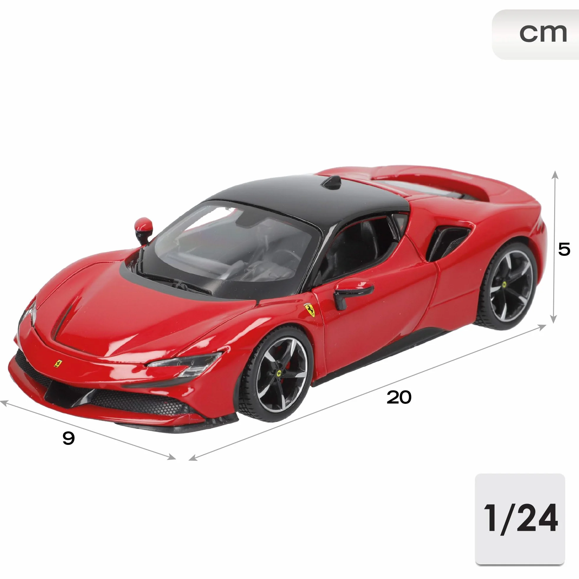 18-26028 Bburago Ferrari R&P - SF90 Stradale - skala 1:24 - kolor czerwony - model metalowy