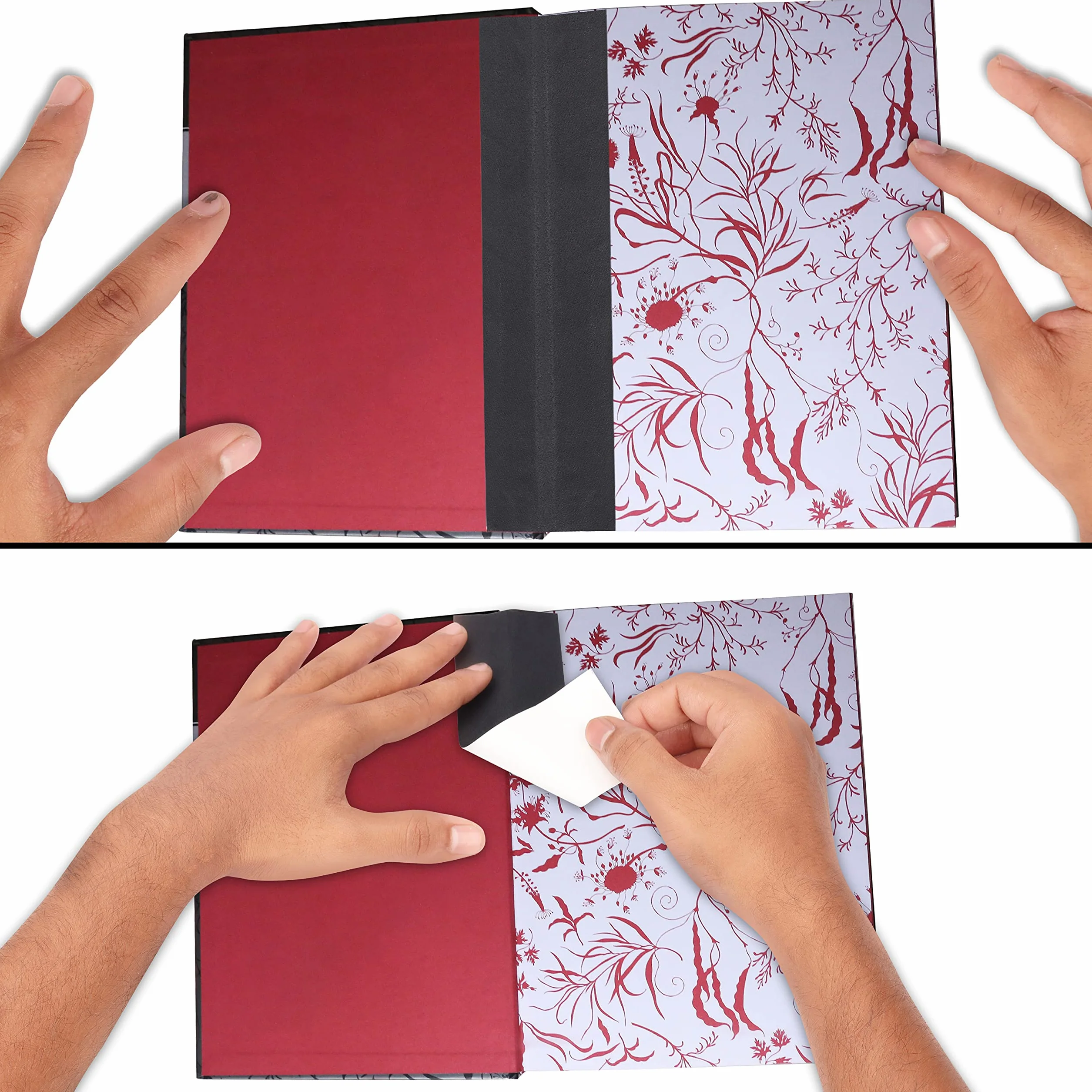BELLE VOUS Taśma naprawcza introligatorska, czarna, 5 cm x 13,6 m, wysokiej jakości samoprzylepna taśma klejąca do wiązania i uszczelniania książek bibliotecznych, wytrzymała, bezkwasowa taśma