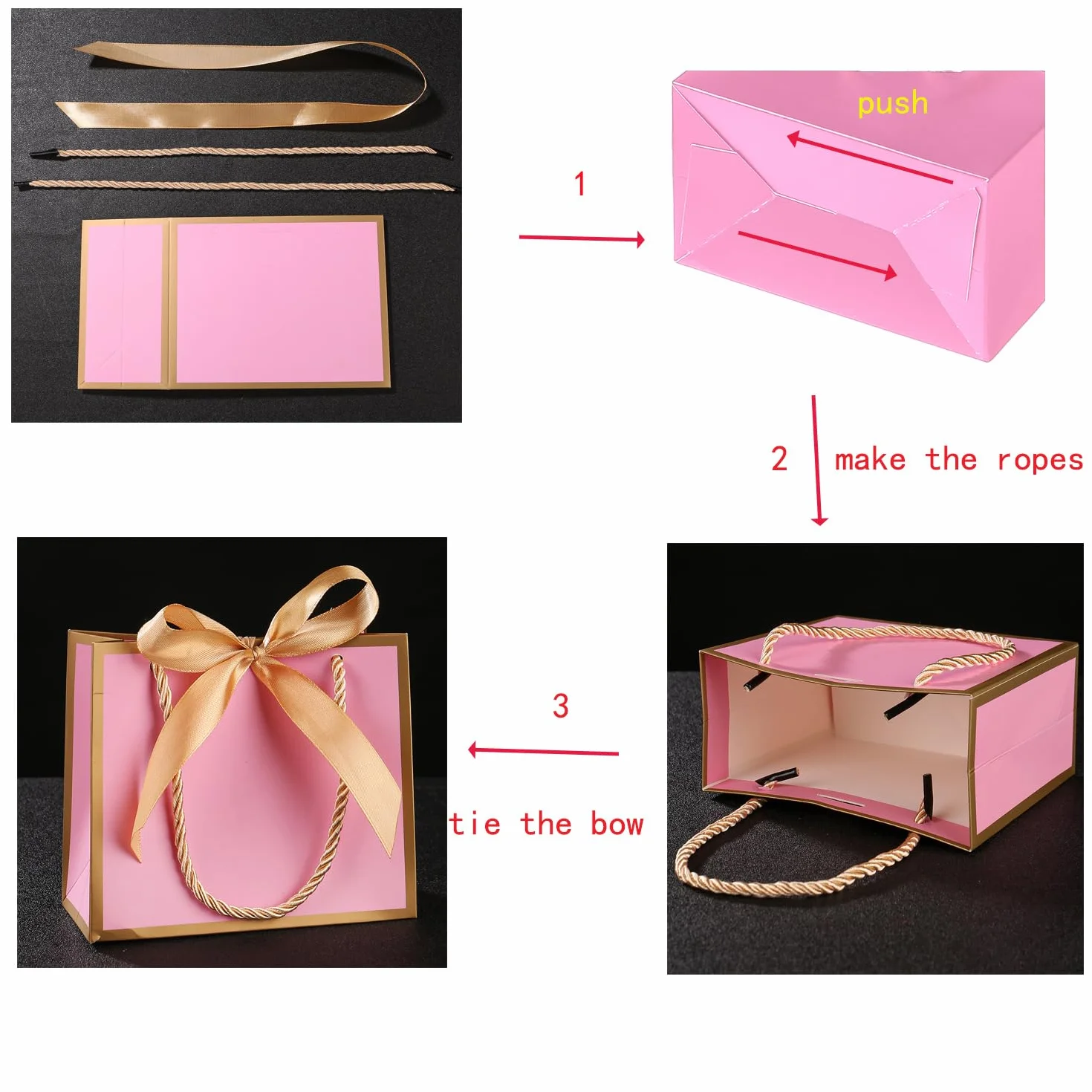 12 sztuk małych torebek na prezenty z uchwytami, mini torebki na prezenty "Dziękuję" ze wstążką na ślub, baby shower, urodziny (białe, zielone, 12 sztuk)