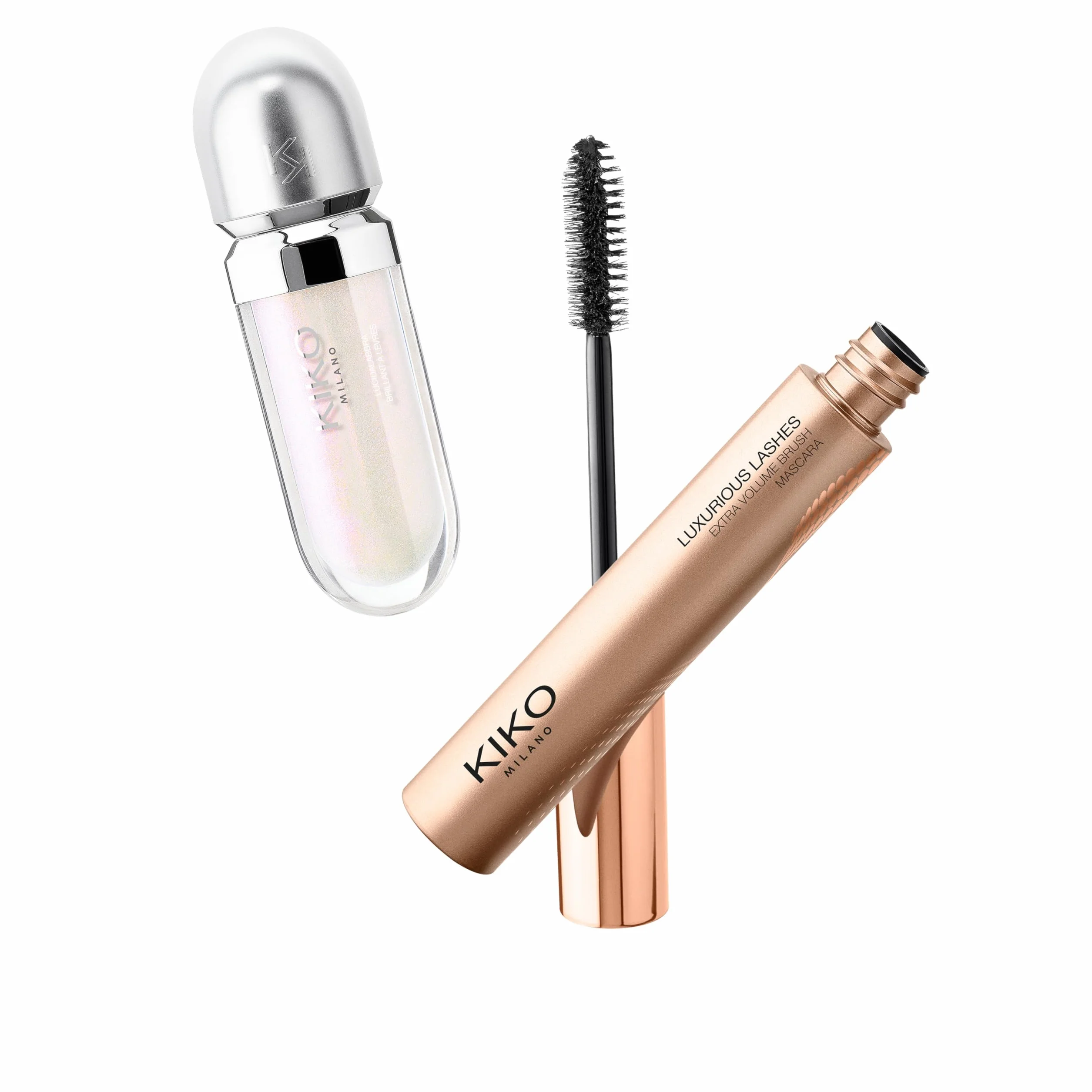 KIKO Milano Snow-Kissed Holiday Mountain Buddies Make Up Gift Set, Zestaw Upominkowy Do Makijażu: Błyszczyk Do Ust 3D Hydra I Zwiększający Objętość Tusz Do Rzęs