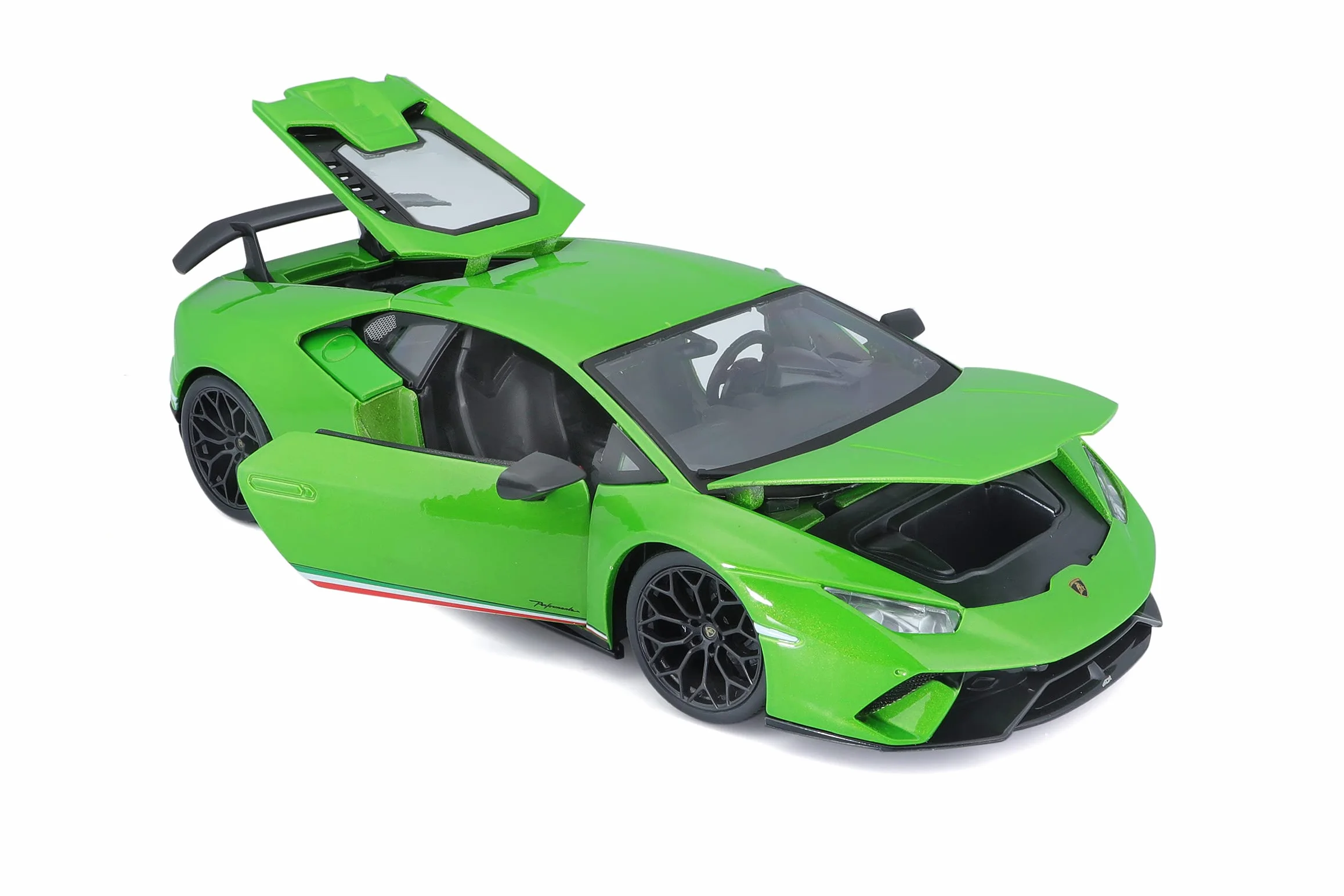 Bburago Lamborghini Huracan Harley-Davidson Samochód Zabawkowy, Zielony/Czarny, Od 3 Lat