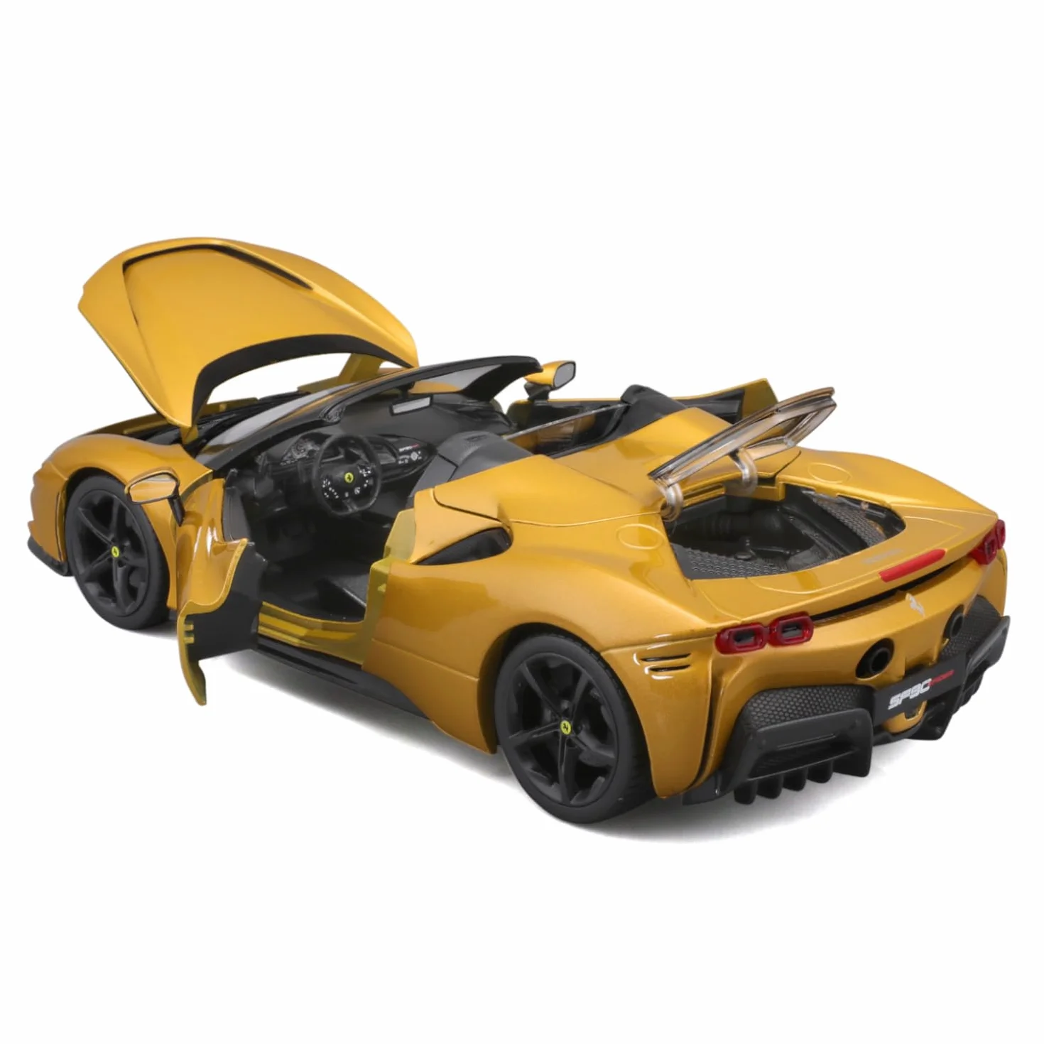 Burago- May Cheong GROUP-BBURAGO-1/18 Ferrari-SF 90 Spider-Gold-Pojazd dziecięcy od 3 lat-16016, 16016