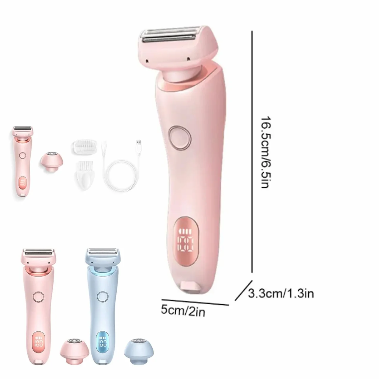 Gleam Pro 3.0 Golarka dla kobiet, Smooth Shave Pro, golarka elektryczna dla kobiet, golarka elektryczna 2 w 1, wodoodporna i wielokrotnego ładowania, nadaje się do wrażliwych obszarów (1 szt.)