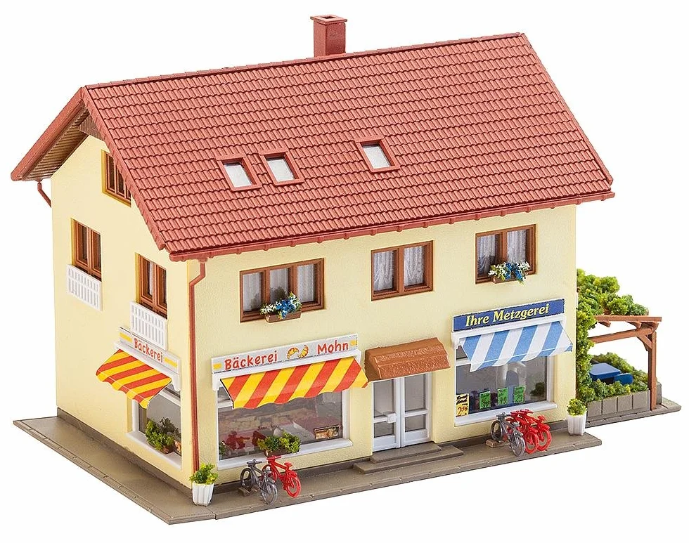 FALLER 232336 Butchery/Bakery N Scale Building Kit Model, określony, mały