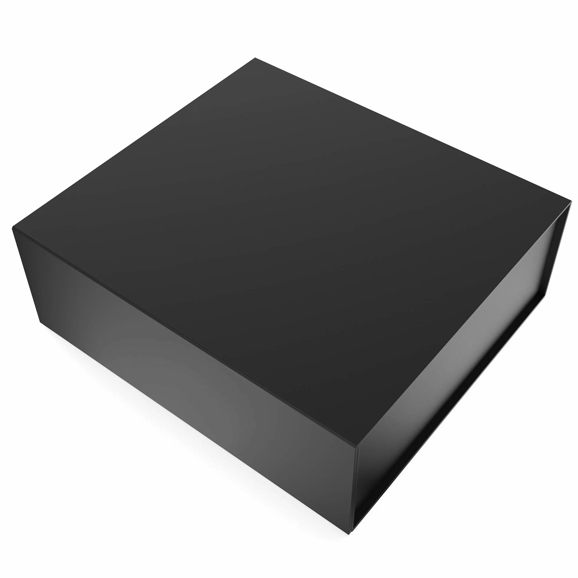 JiaWei Pudełko na prezent 33x31x11,5 cm duże, pudełko upominkowe z magnetyczną pokrywką z kartkami okolicznościowymi - Czarne